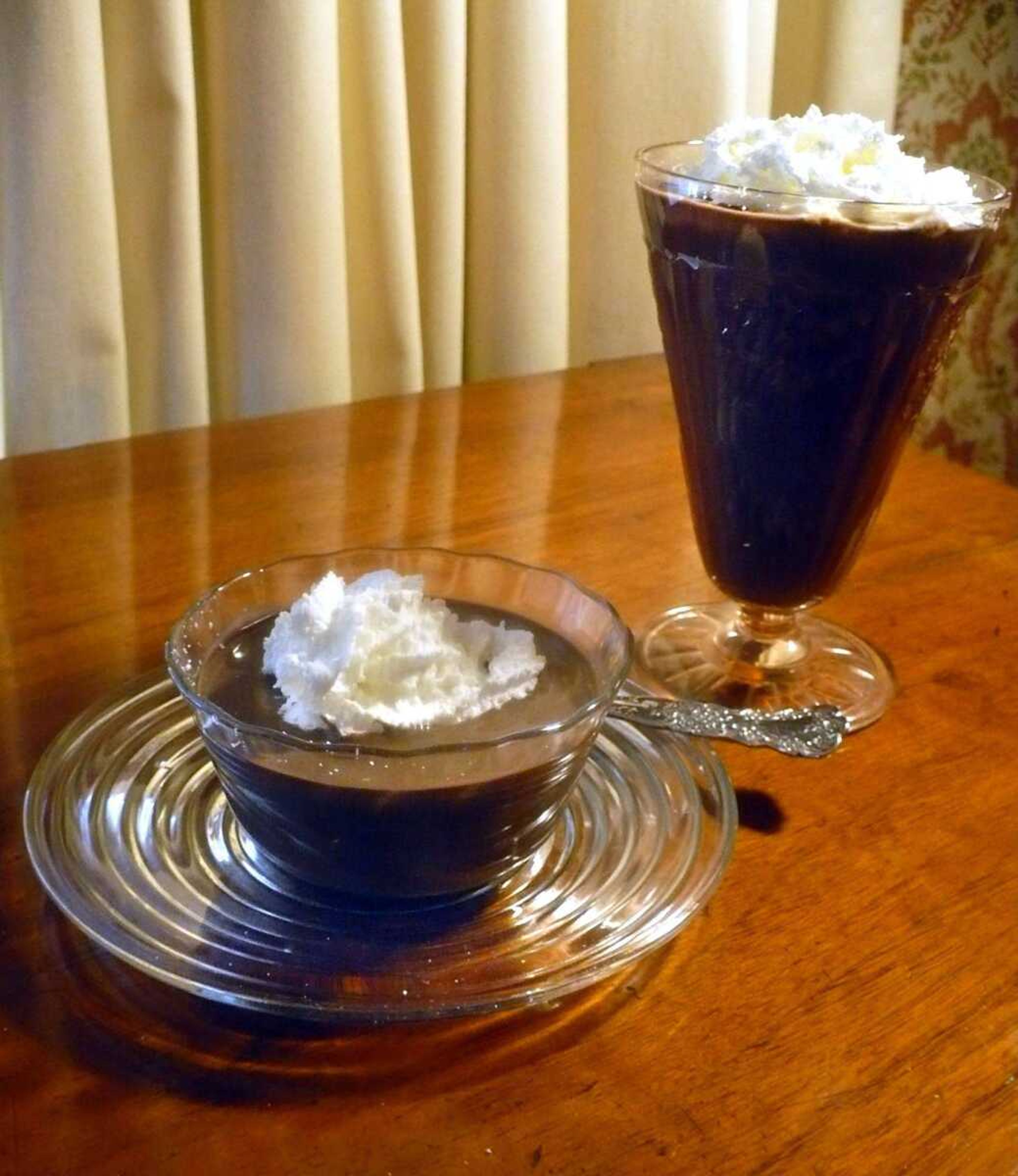 Homemade chocolate pudding, here with a dollop of whipped cream, is a truly grownup treat. (TOM HARTE)