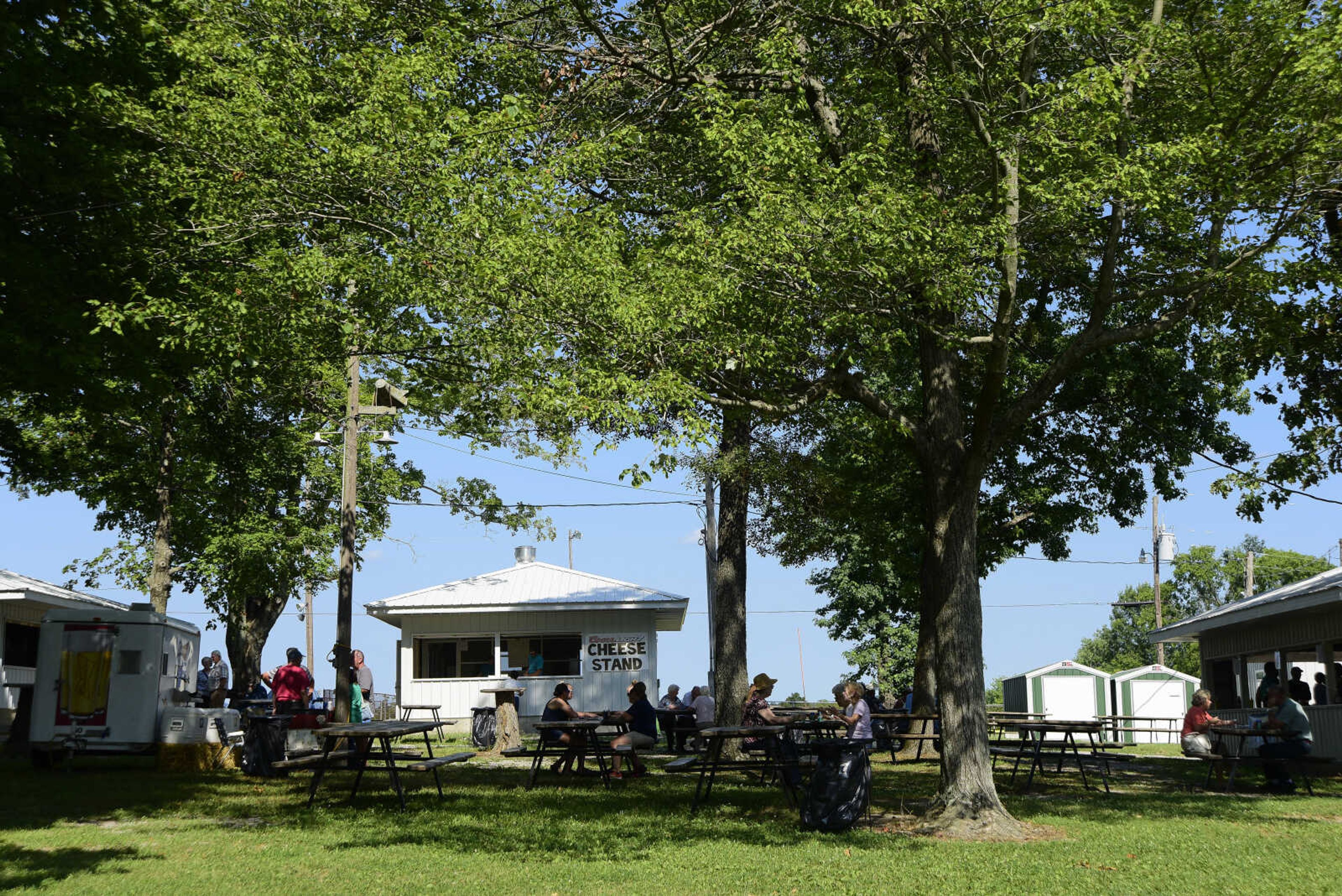 People gather for the Trinity Church Picnic Sunday, July 16, 2017 at the Altenburg Fairgrounds.