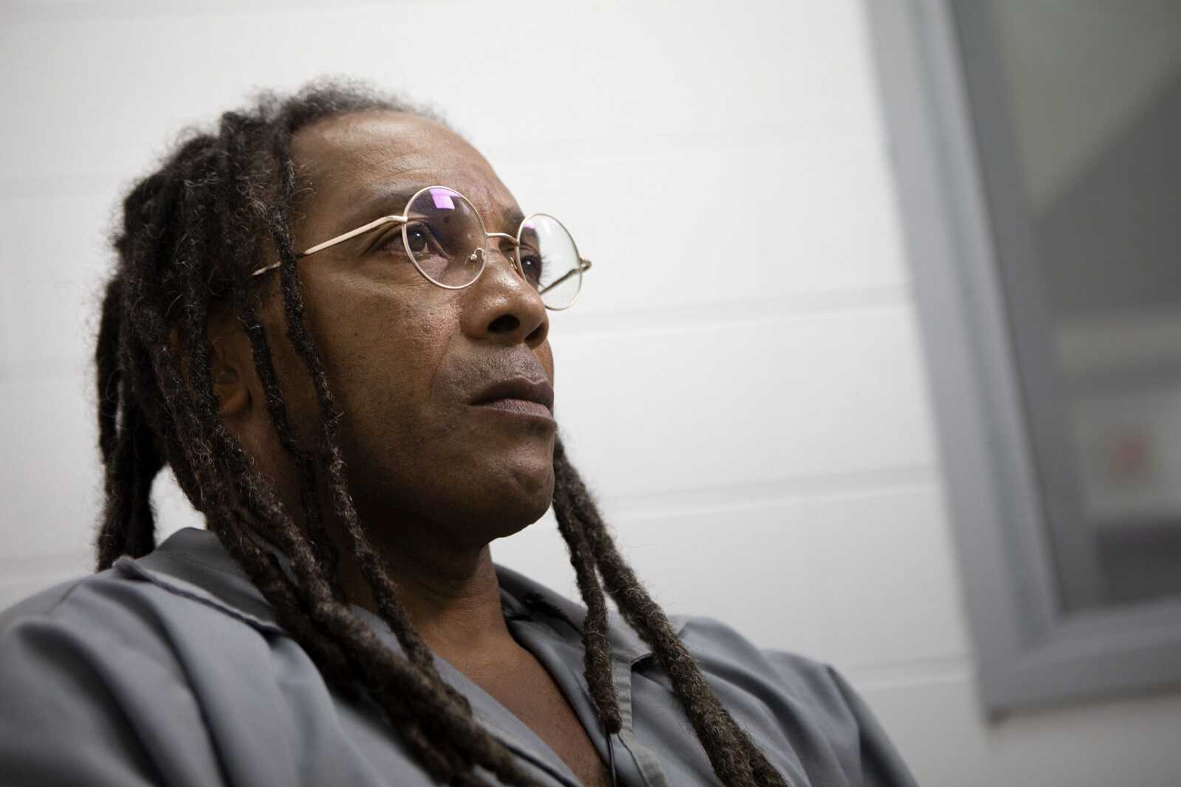 Kevin Strickland is pictured in an interview room at Western Missouri Correctional Center on Nov. 5, 2019, in Cameron, Missouri.