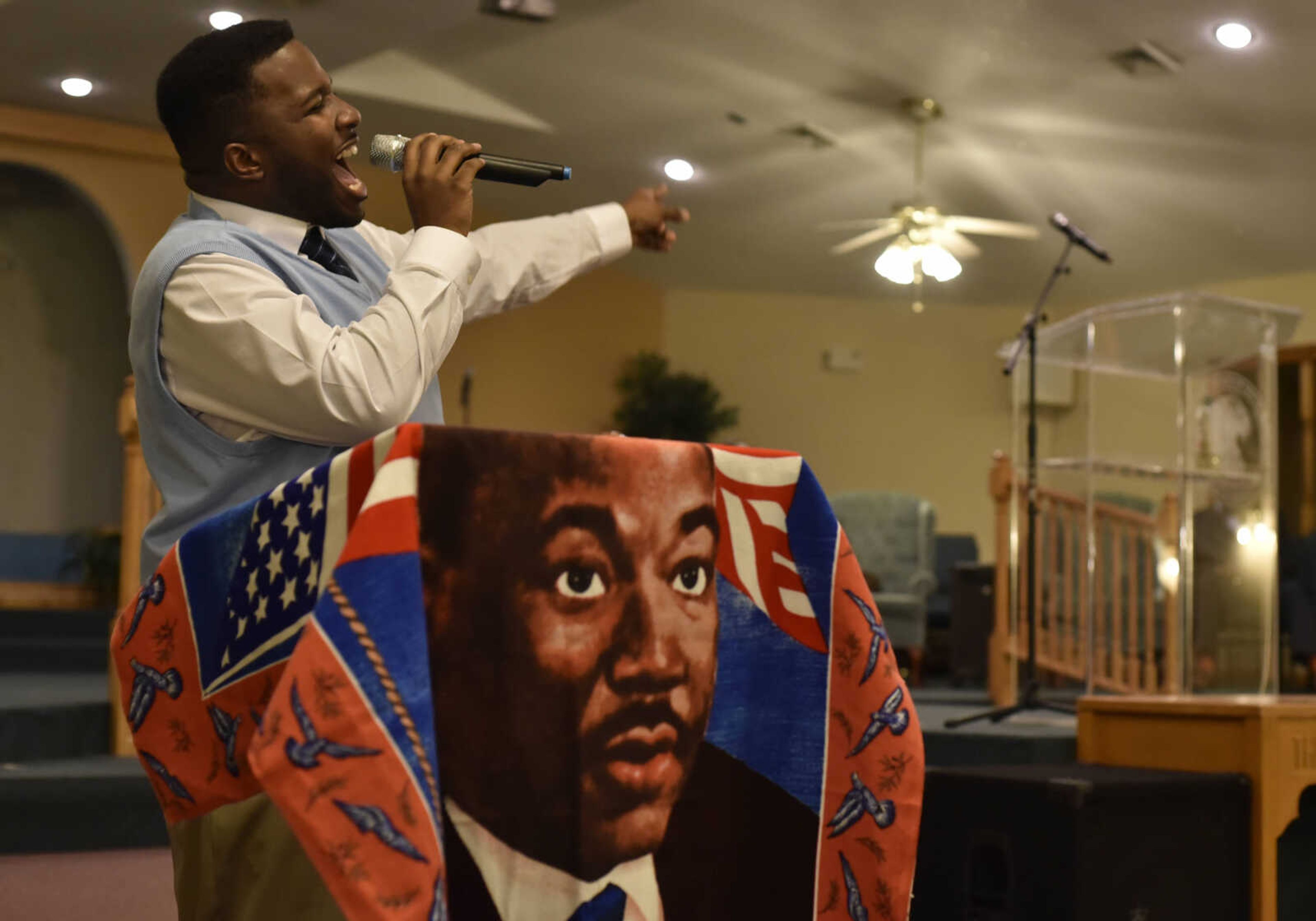 BEN MATTHEWS ~ bmatthews@semissourian.com&nbsp;Attendees at the 27th Annual Dr. Martin Luther King, Jr. Community Celebration Program sing praise on January 15, 2017 at Greater Dimensions Church in Cape Girardeau.