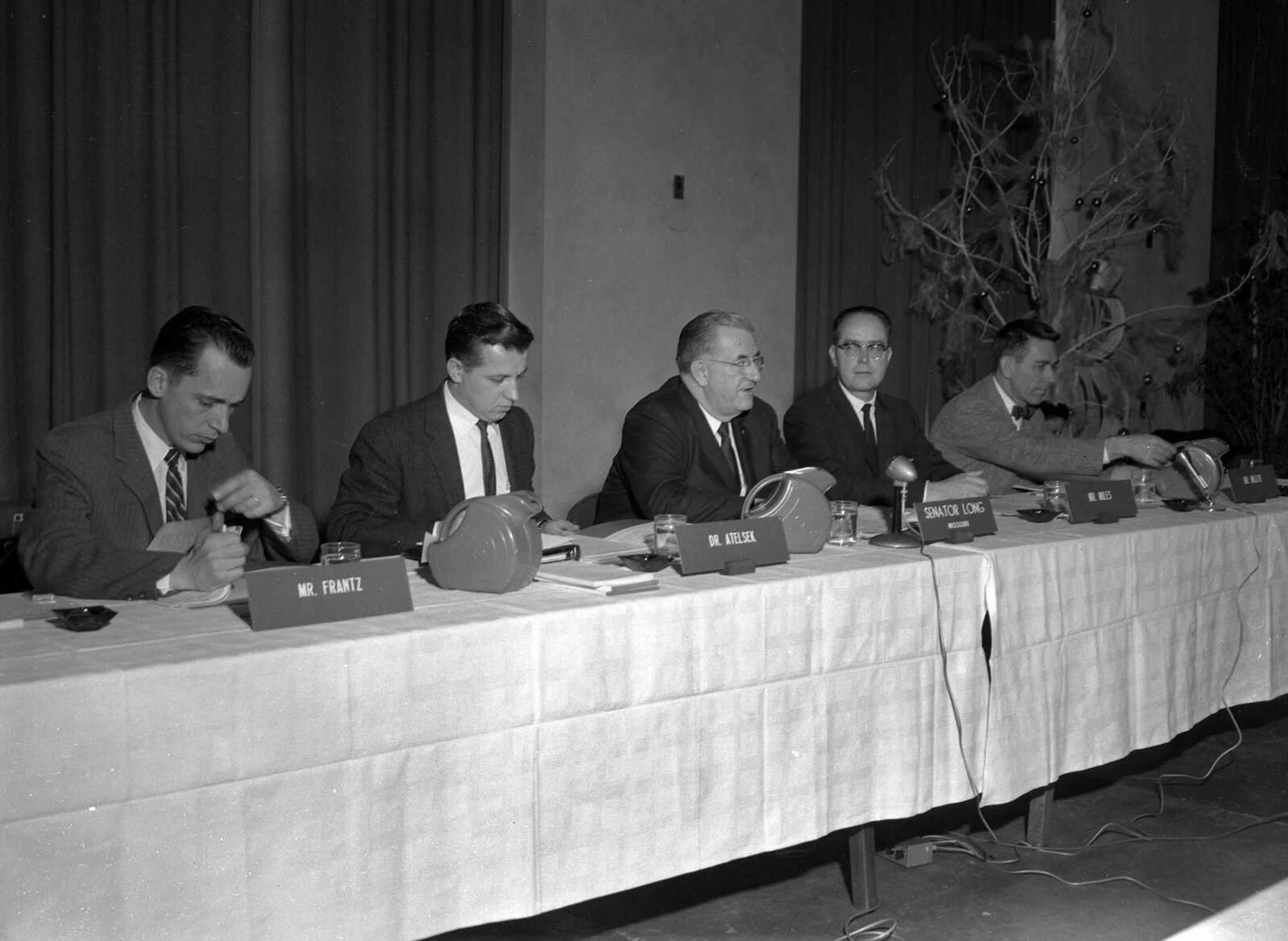 Missouri Sen. Edward Long was a speaker for this unidentified gathering. If you can provide information about this image, contact librarian Sharon Sanders at ssanders@semissourian.com.