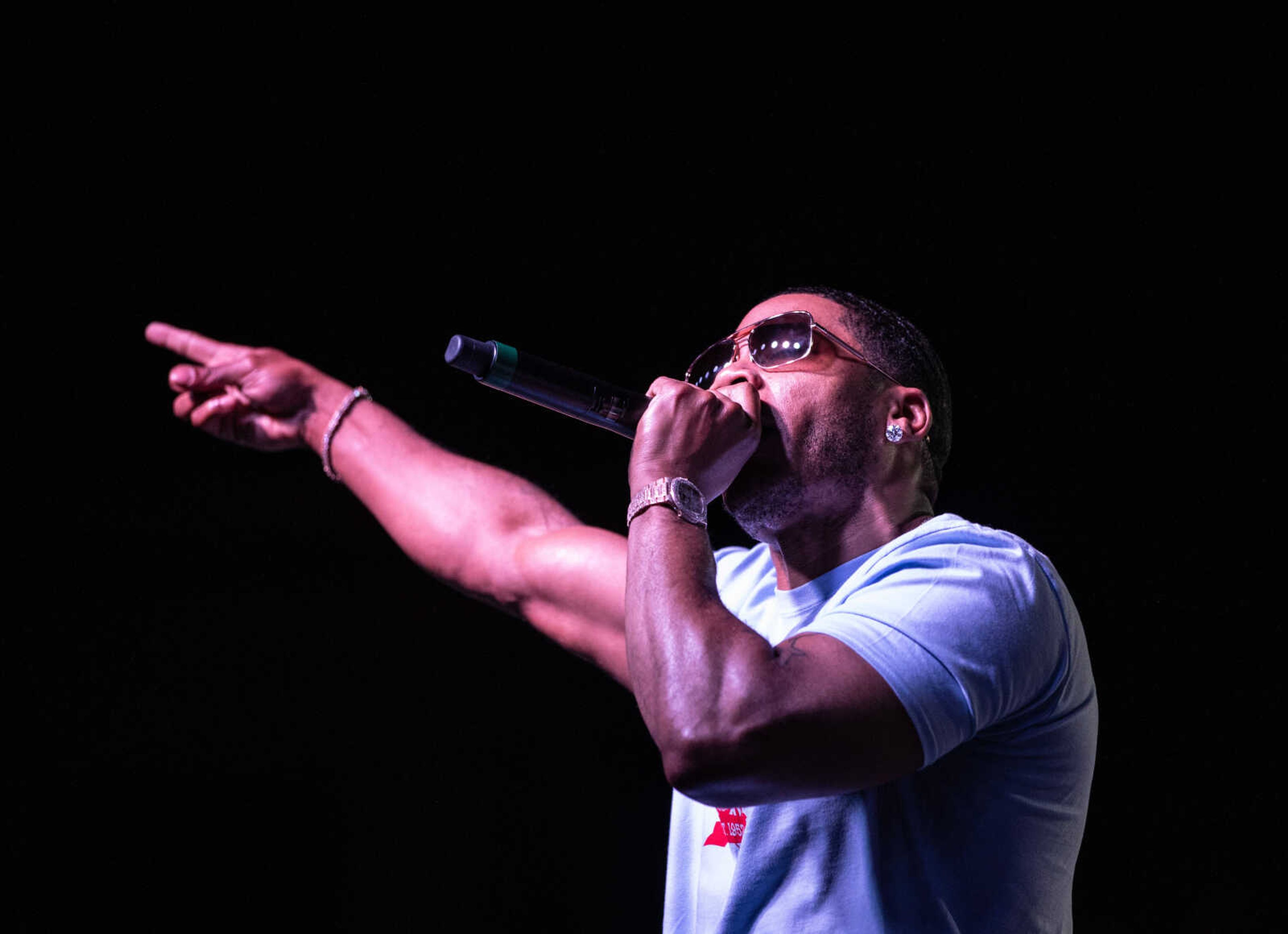 St. Louis native Nelly performs Wednesday, Aug. 5, 2020 at the Sikeston Jaycee Bootheel Rodeo.