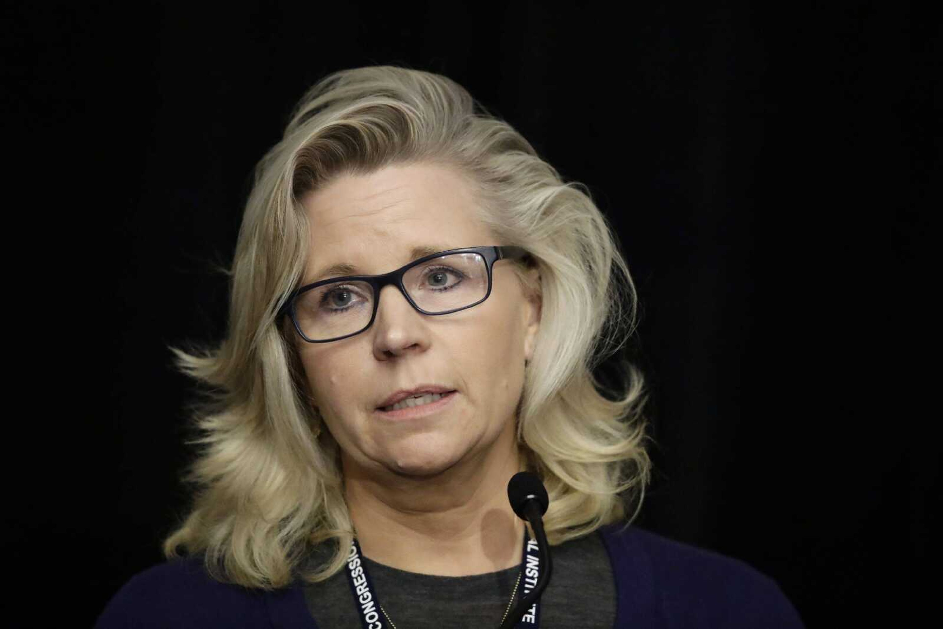 Rep. Liz Cheney, R-Wyo., speaks with members of the media during a news conference at the Republican congressional retreat in Philadelphia, Wednesday, Jan. 25, 2017. (AP Photo/Matt Rourke)