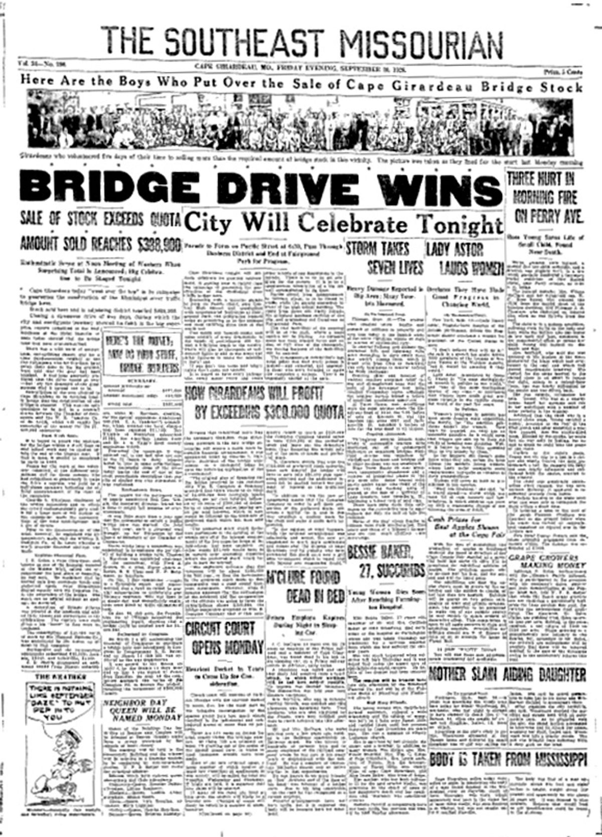 Out of the past: Sept. 10