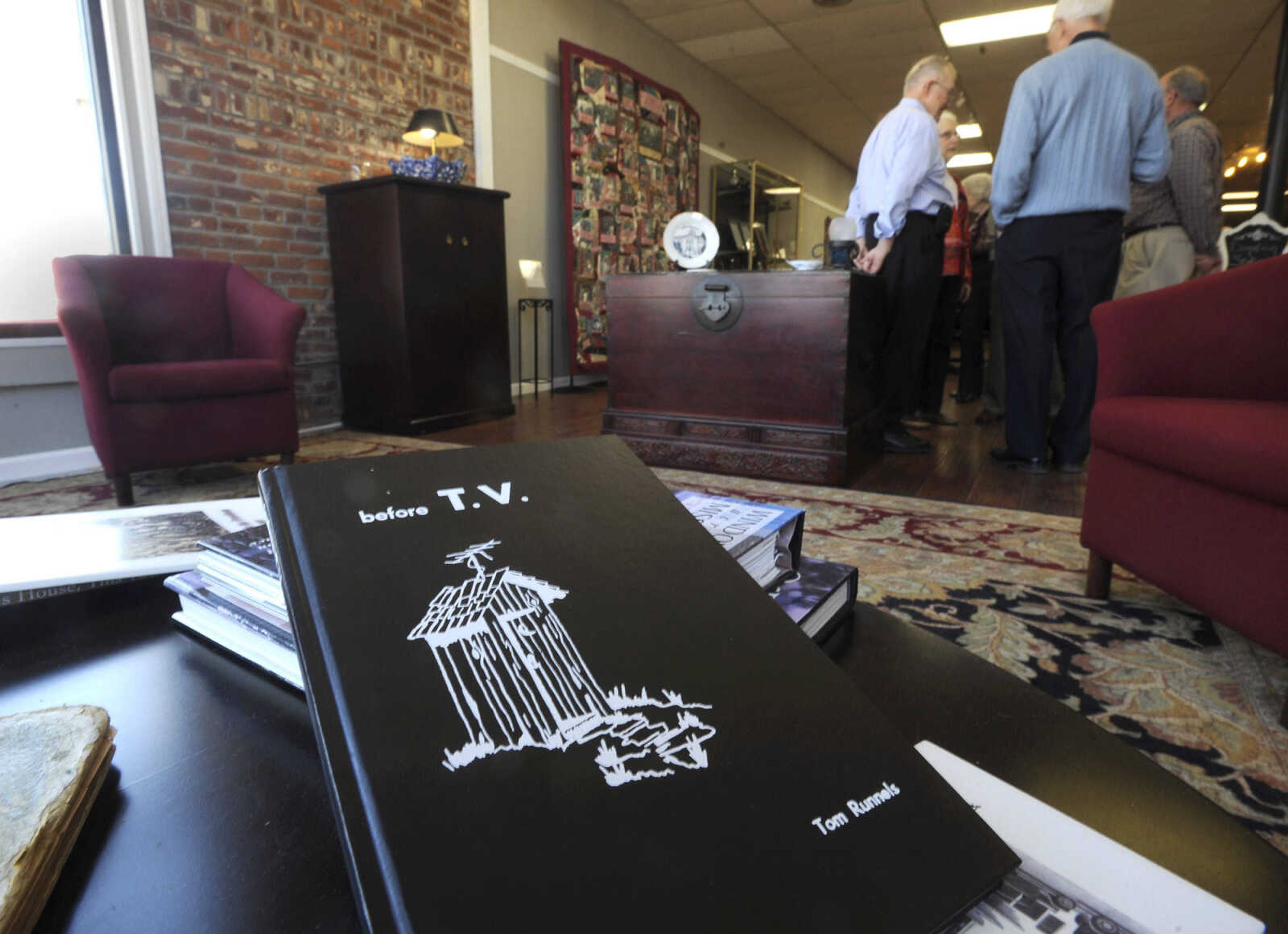 A sitting area with books is seen Sunday, March 15, 2015 at the front of the Cape Girardeau County History Center in Jackson.