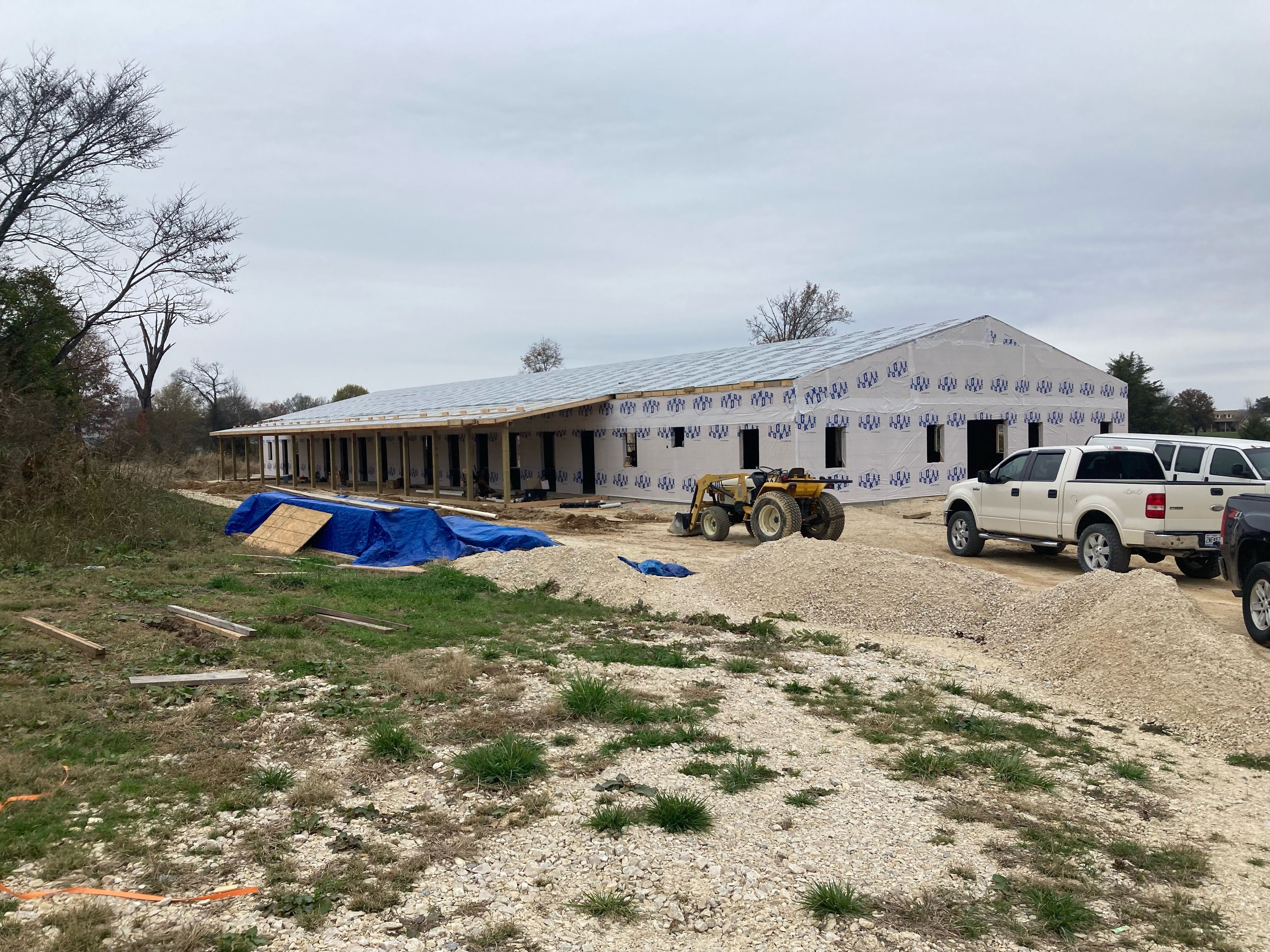 About six months after breaking ground, the exterior of the new Safe Harbor Animal Sanctuary facility is complete.