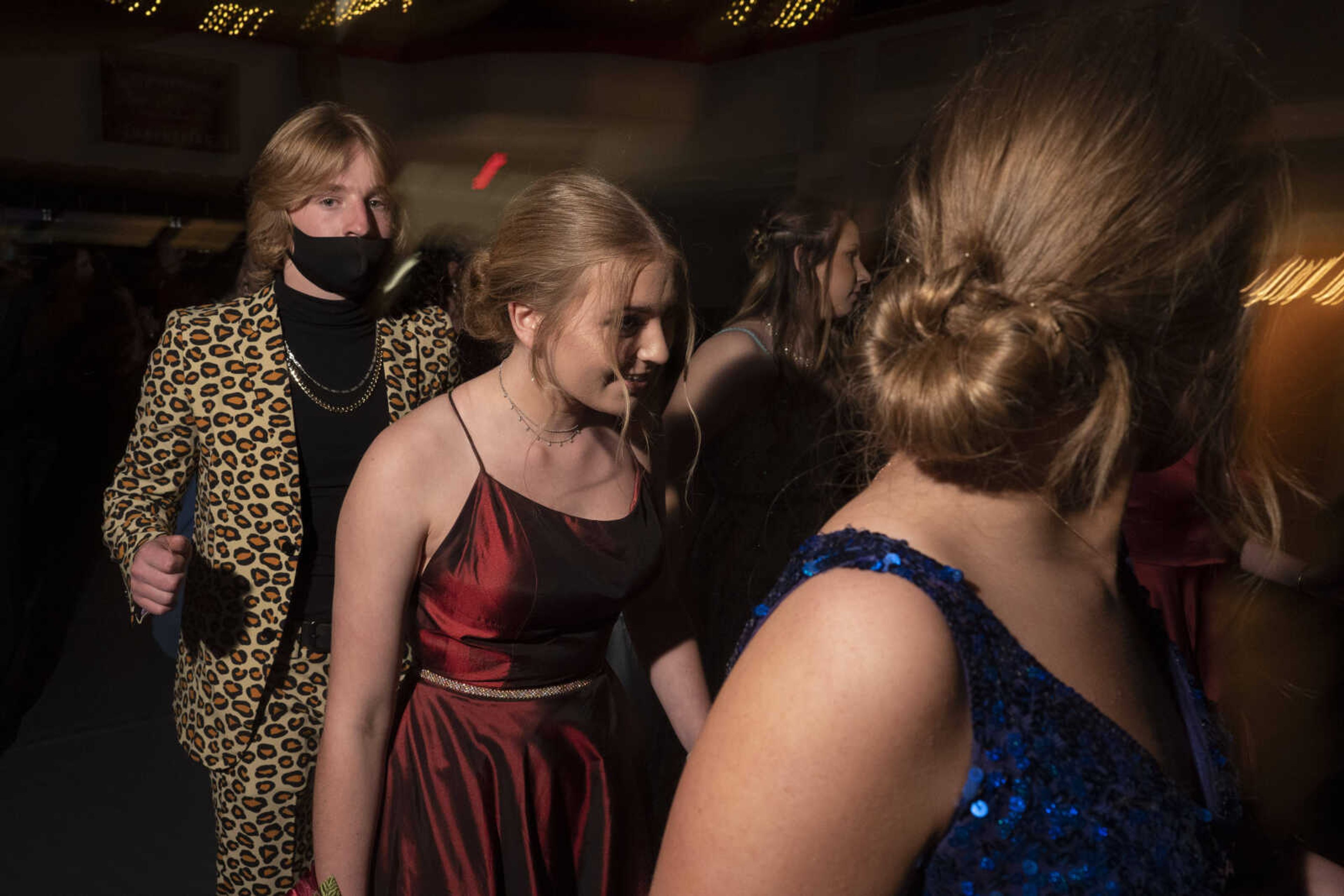 Students dance during prom Saturday, May 1, 2021 at Jackson High School.