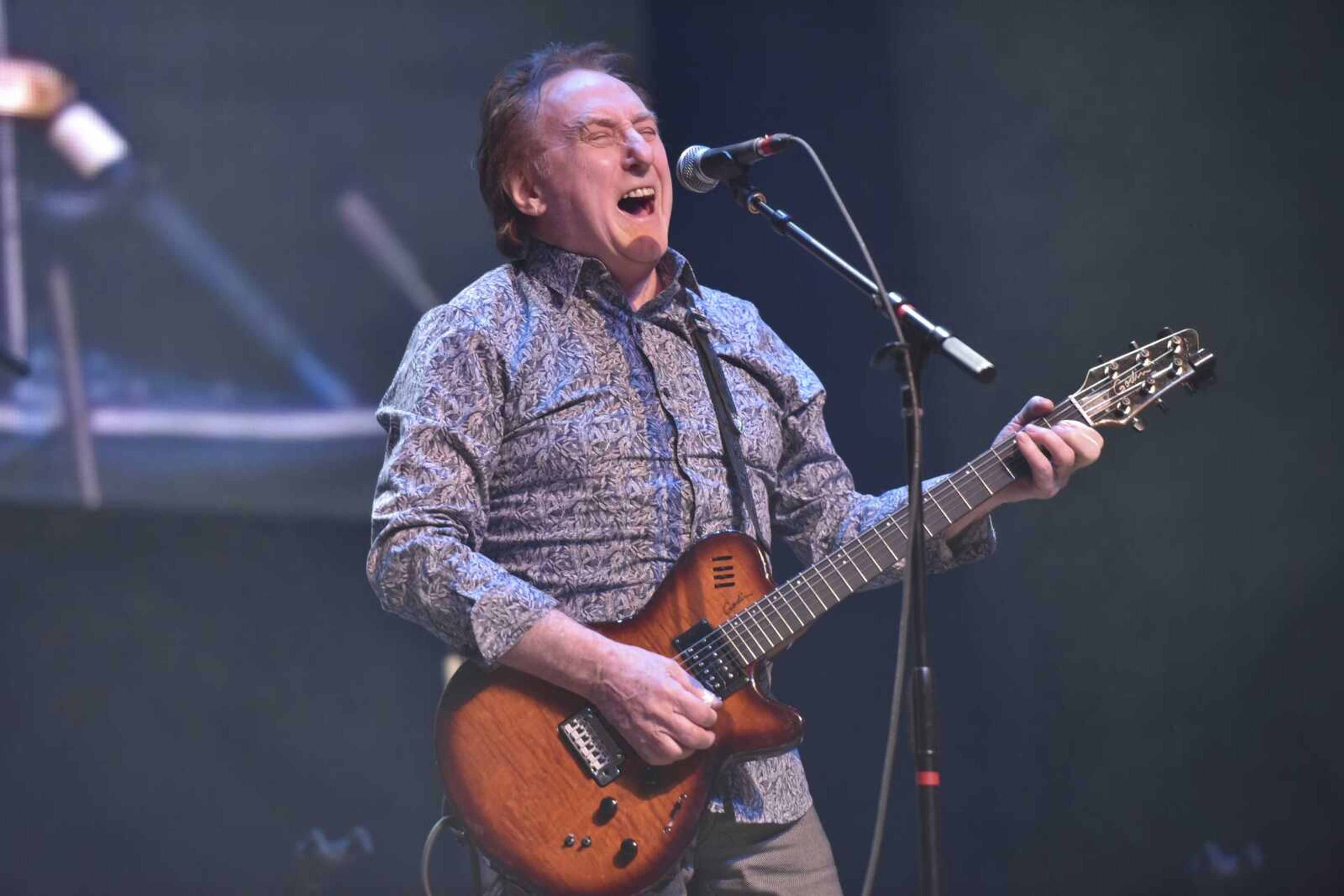 Denny Laine performs Jan, 17, 2019, at the Arcada Theatre in St. Charles, Illinois.