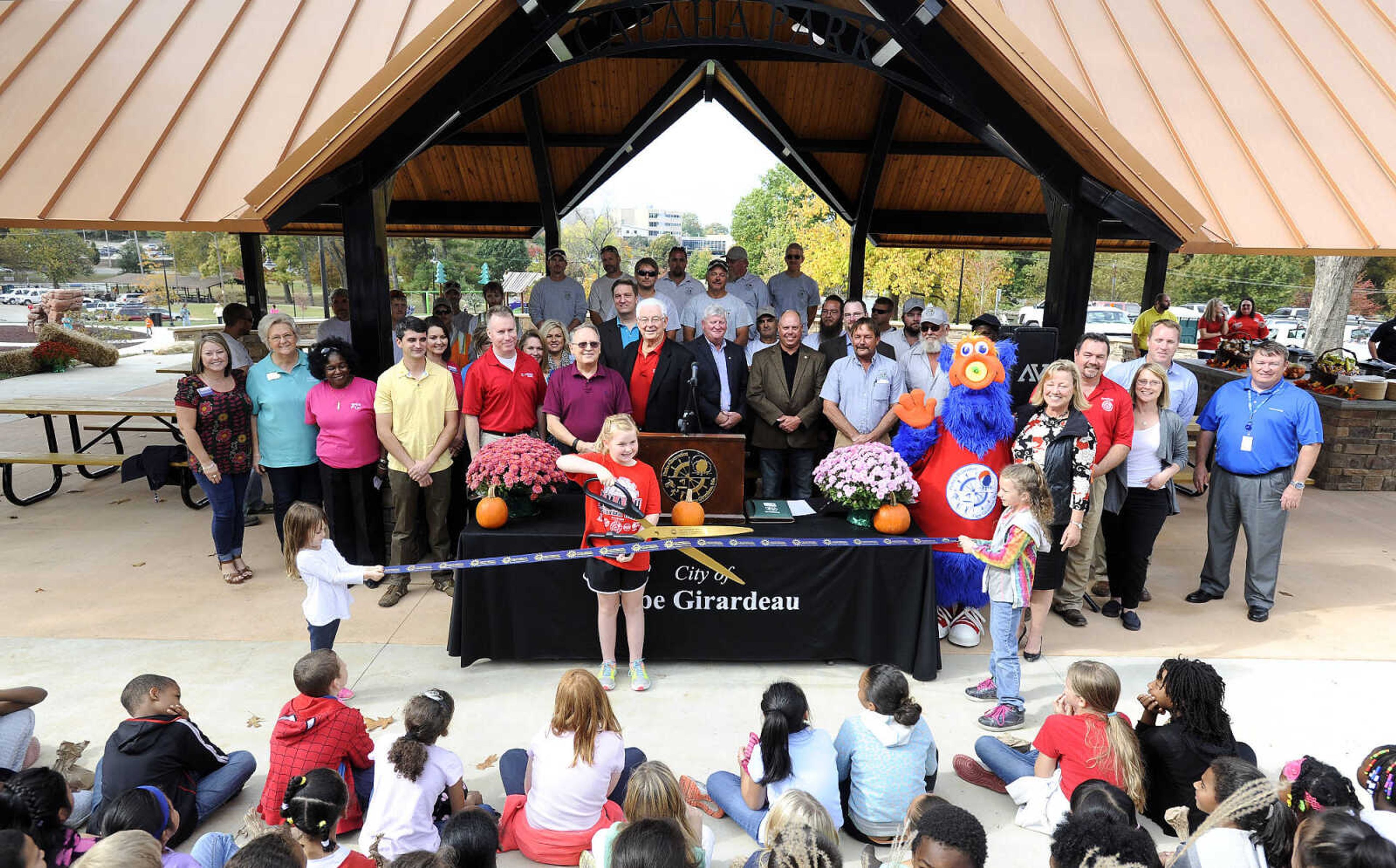 LAURA SIMON ~ lsimon@semissourian.com

The new pavilion and playground at Capaha Park officially opened to the public, Friday, Oct. 23, 2015, in Cape Girardeau.