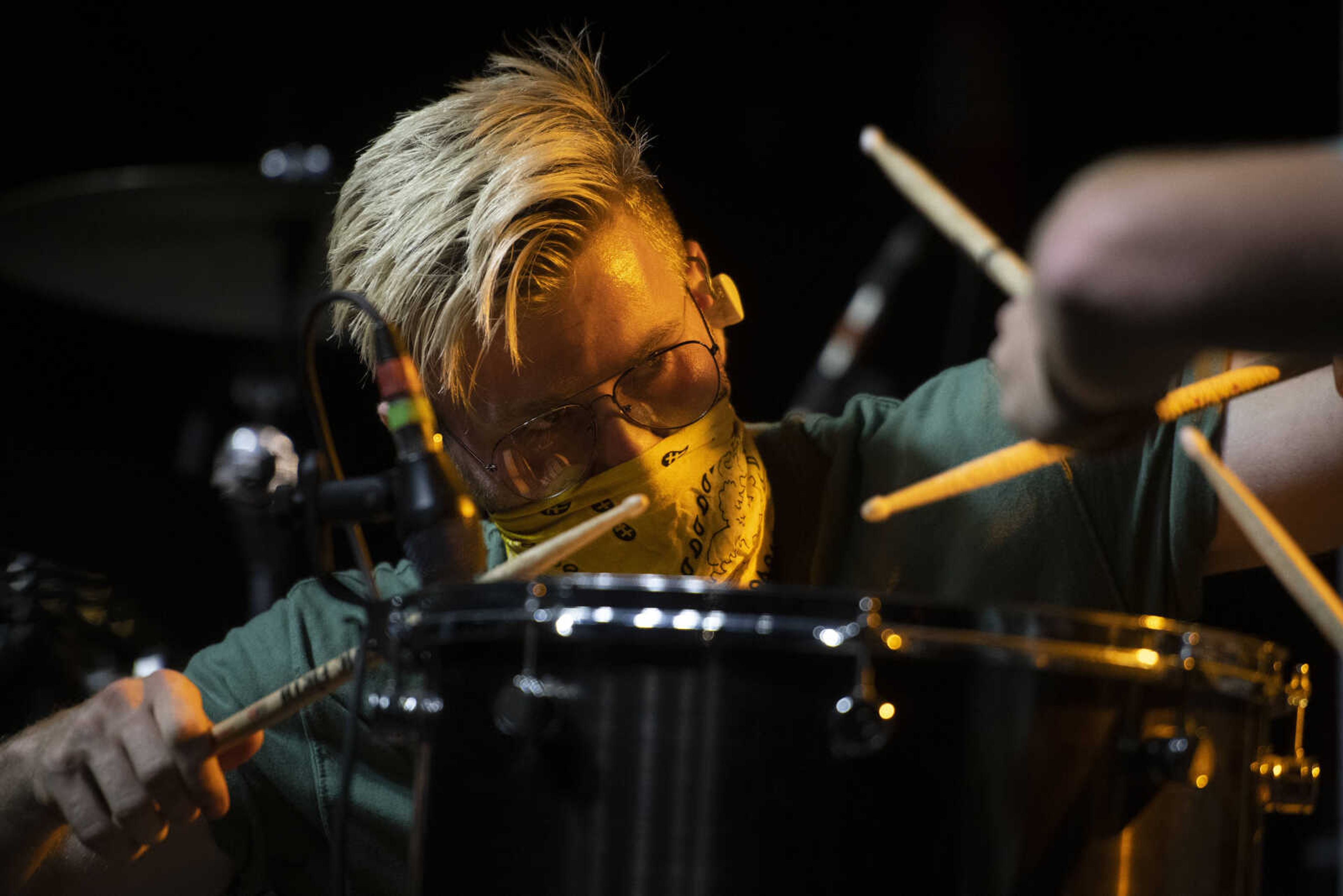 Dawson Hollow's Aaron Link performs with the band during Shipyard Music and Culture Festival on Friday, Sept. 27, 2019, in Cape Girardeau.