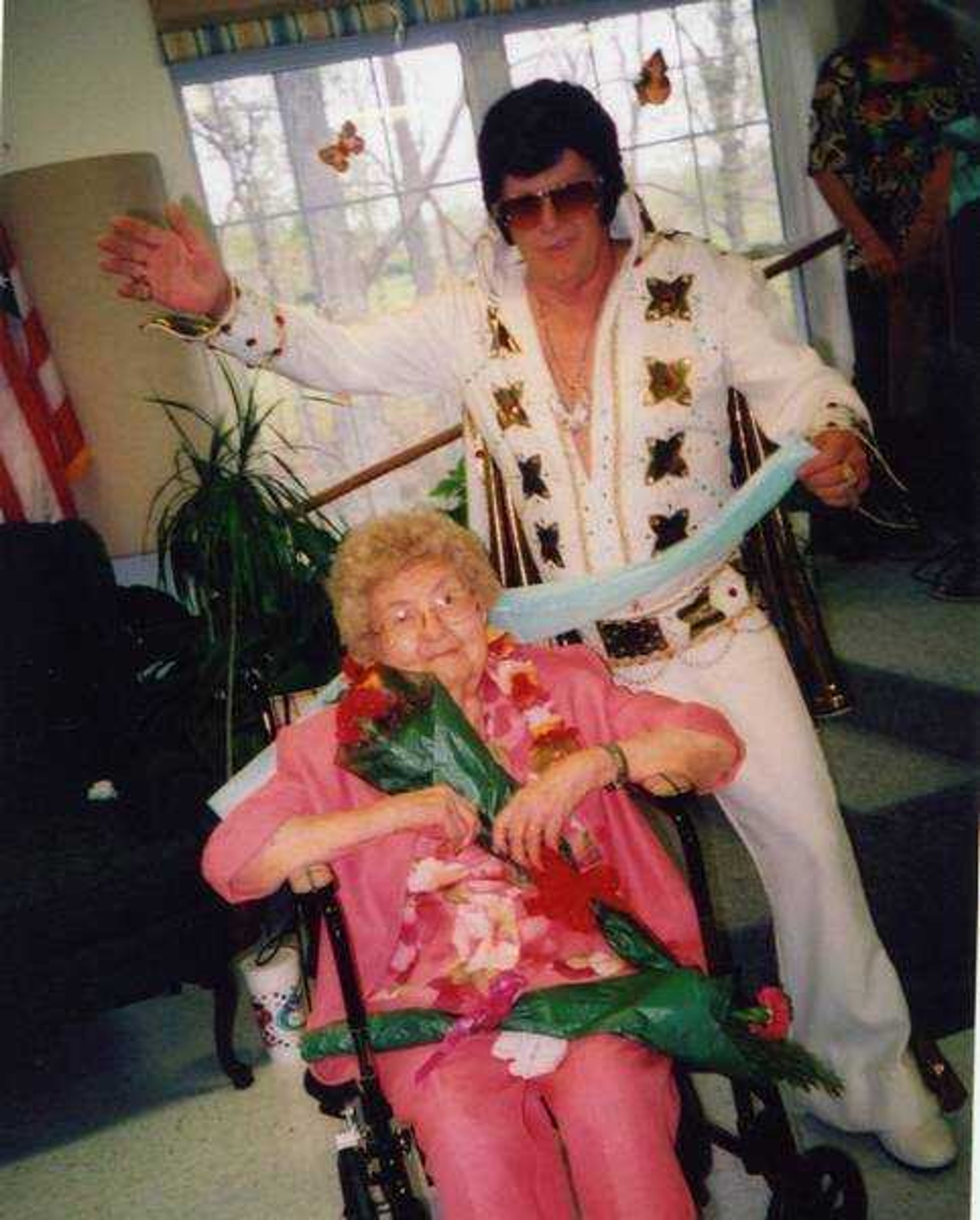 Submitted photo
Freda Martin, 101, recently celebrated her birthday at Jackson Senior Center, where an Elvis Presley impersonator visited her.