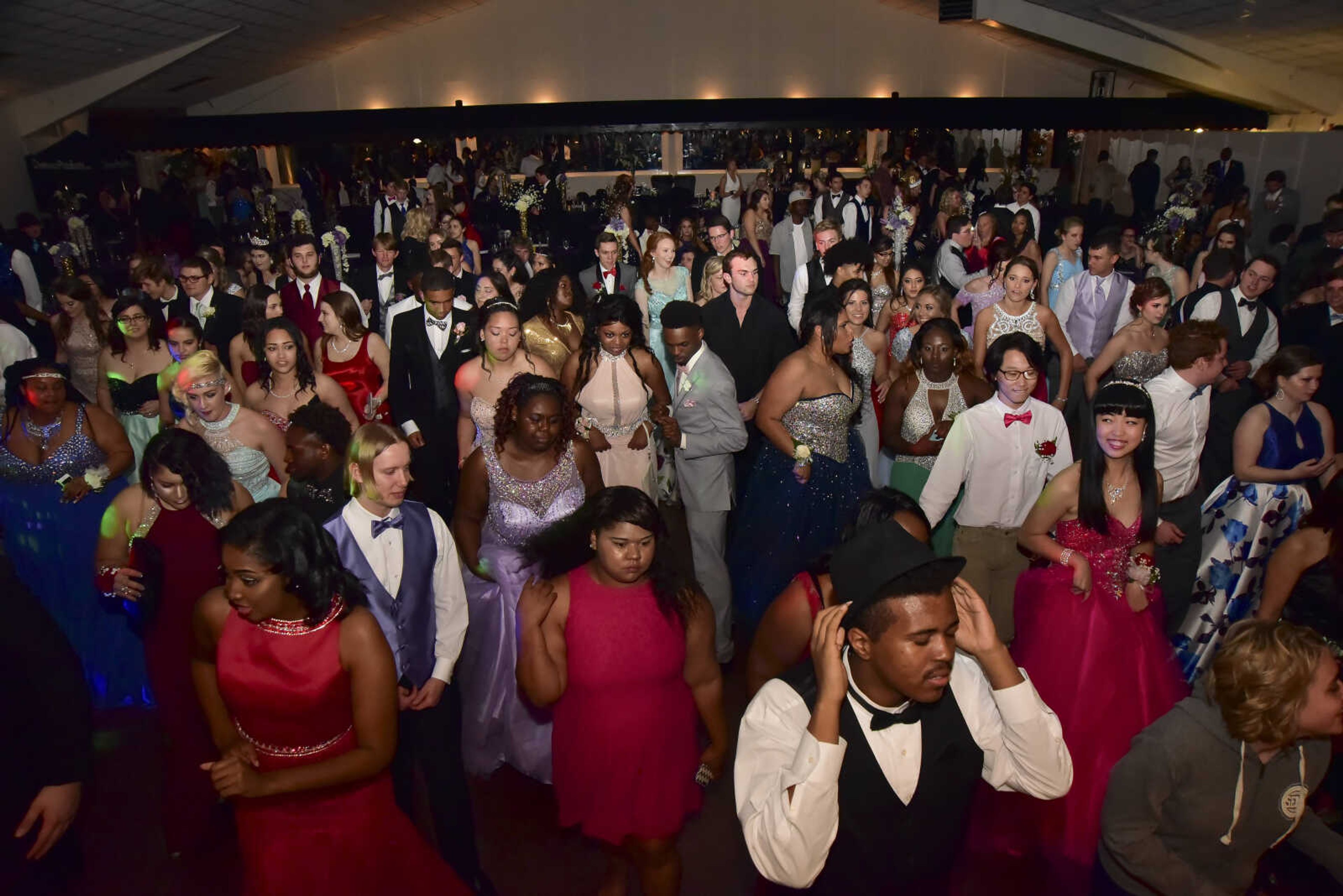 Cape Central students dance during the Cape Girardeau Central prom Saturday, April 29, 2017 at Ray's Plaza Conference Center in Cape Girardeau.