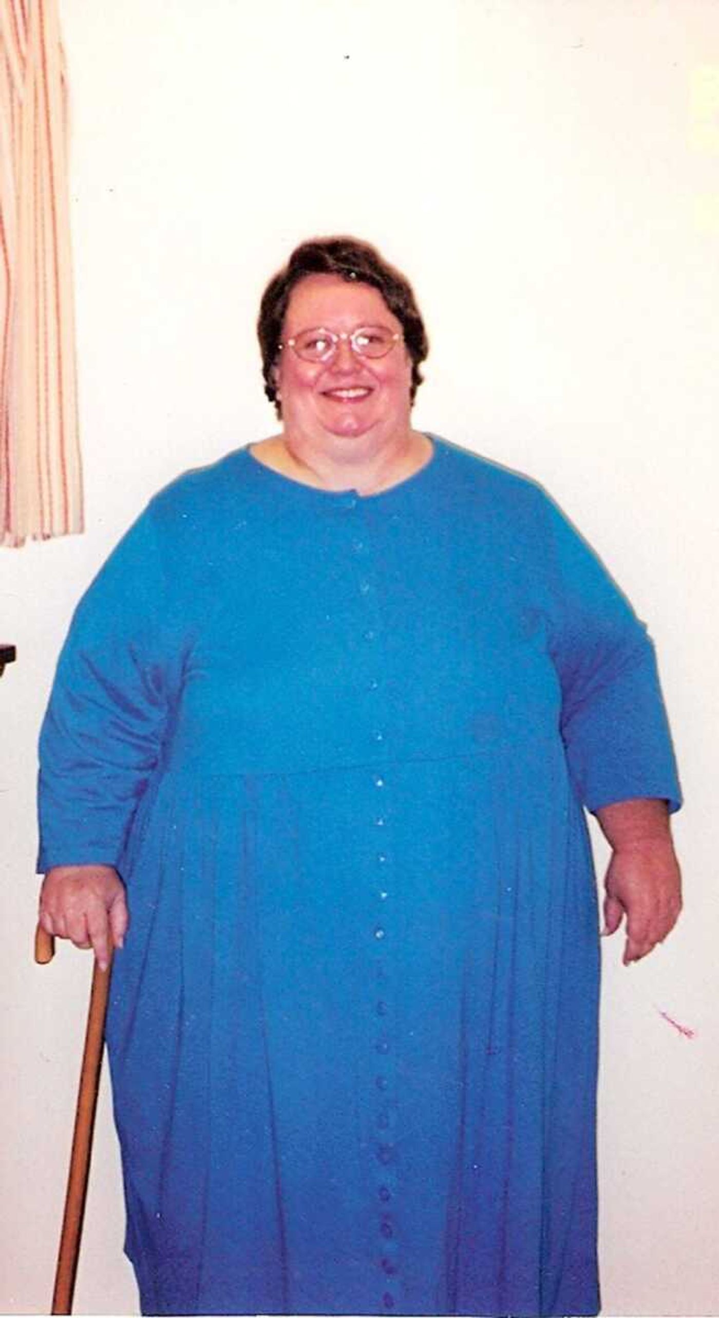 Sharon Bawden is shown at her heaviest.