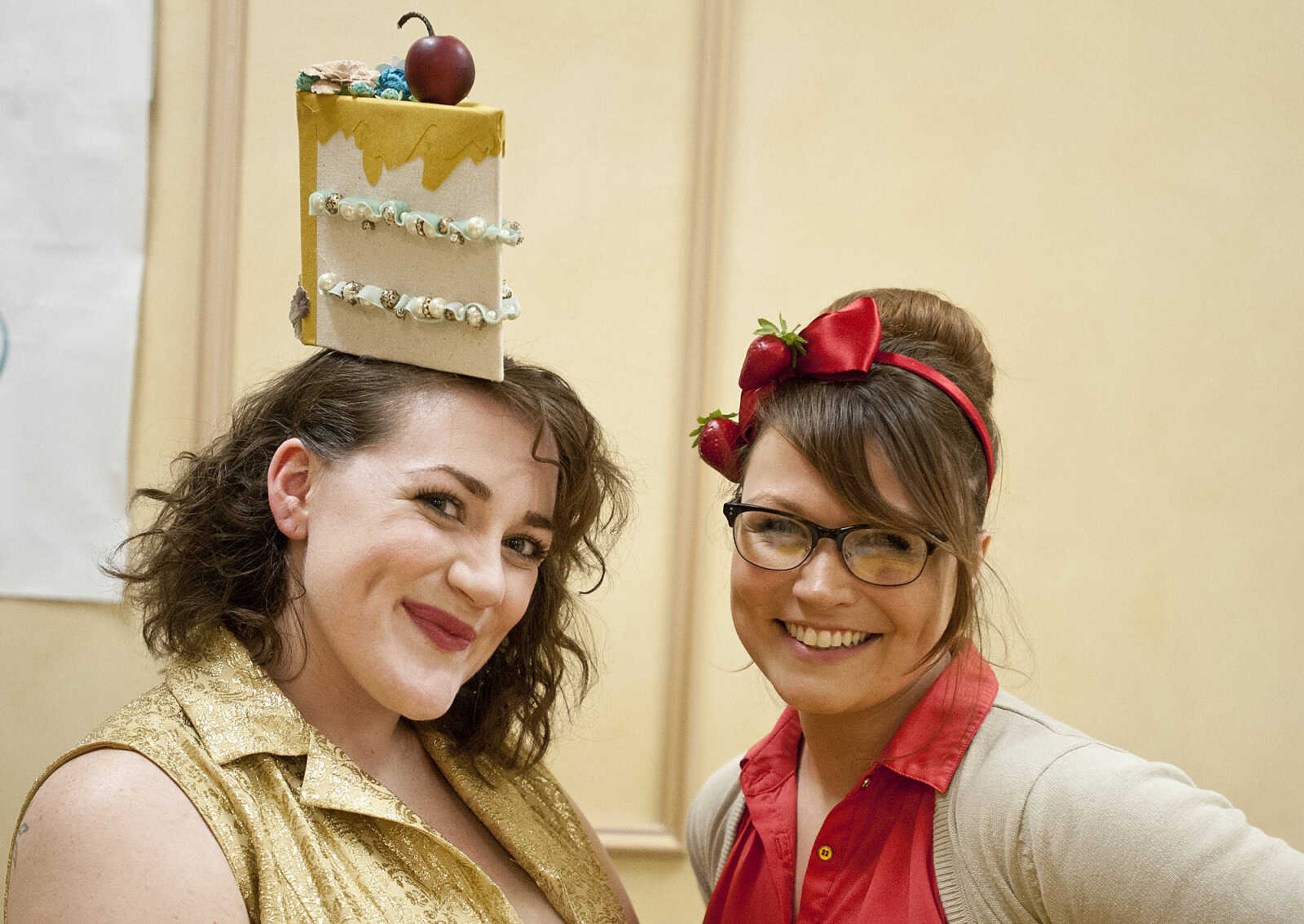 Becky Brown-Clements, left, and Michelle Olson at the Lutheran Family and Children's Services Foundation's "Boas & Bling, Kentucky Derby Party," Thursday, May 1, at The Venue in Cape Girardeau.