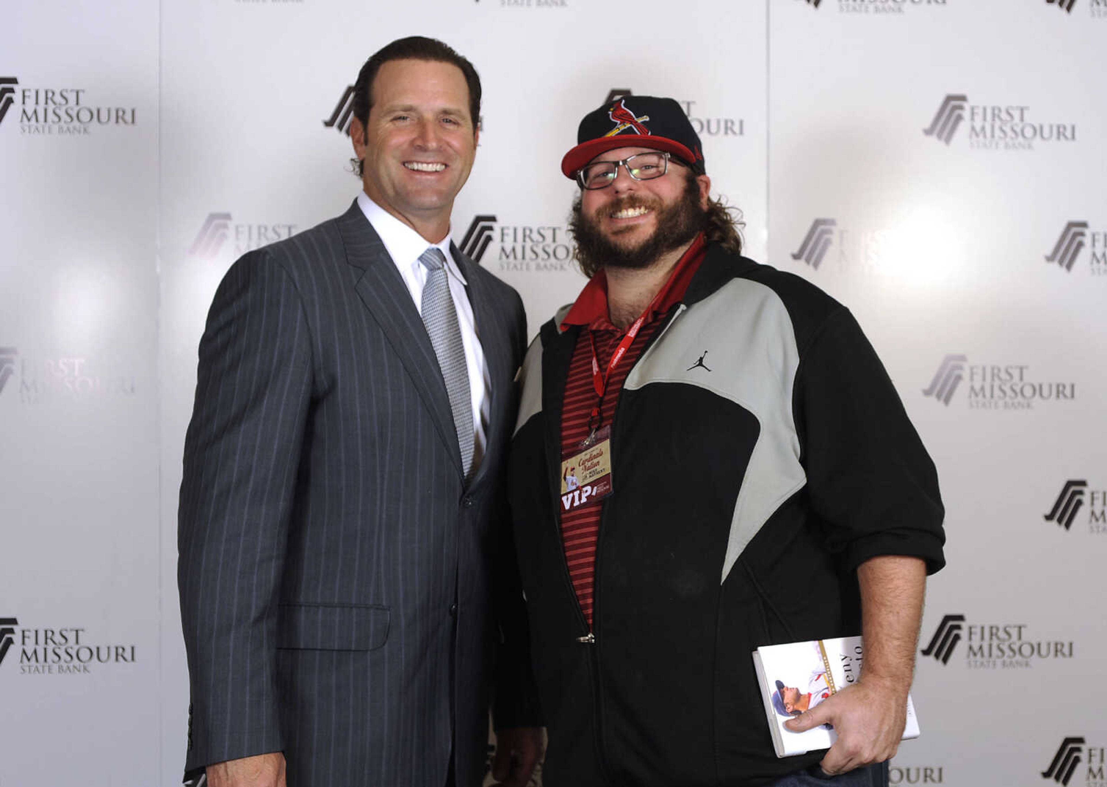 LAURA SIMON ~ lsimon@semissourian.com

Mike Matheny, manager of the St. Louis Cardinals, poses with fans during a VIP reception, Wednesday, Dec. 2, 2015, at Southeast Missouri State University's River Campus. "The State of Cardinals Nation" was presented by First Missouri State Bank.