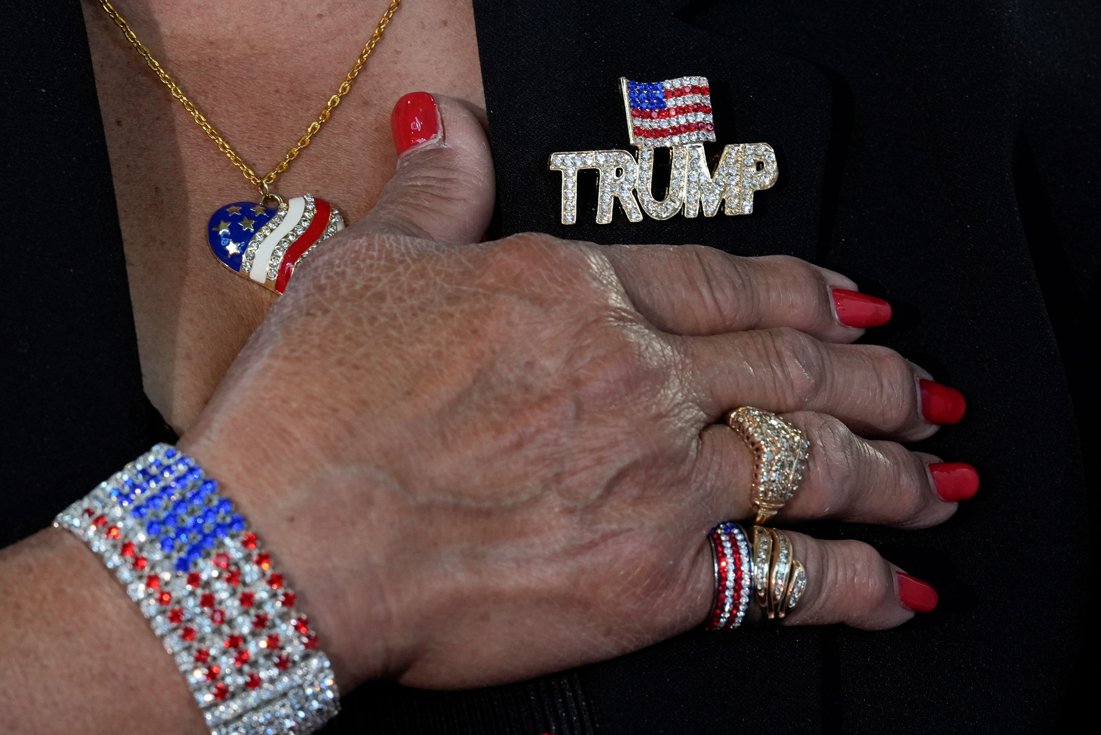 Supporters arrive before Republican vice presidential nominee Sen. JD Vance, R-Ohio speaks at a campaign event Eastern Market Tuesday, Oct. 8, 2024, in Detroit. (AP Photo/Paul Sancya)