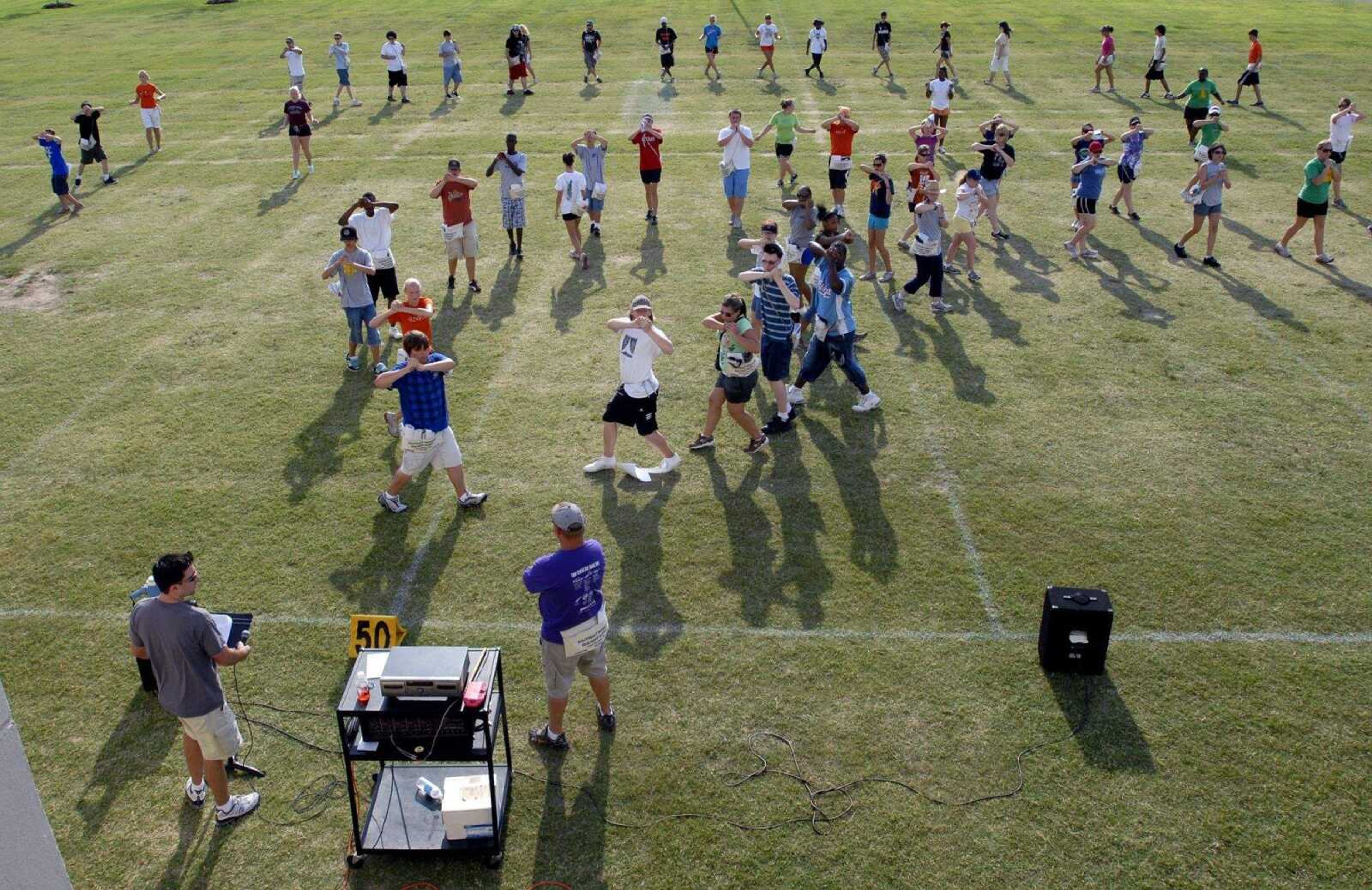 KIT DOYLE ~ kdoyle@semissourian.com
The Central High Marching Band practiced early Thursday, August 7, 2008.