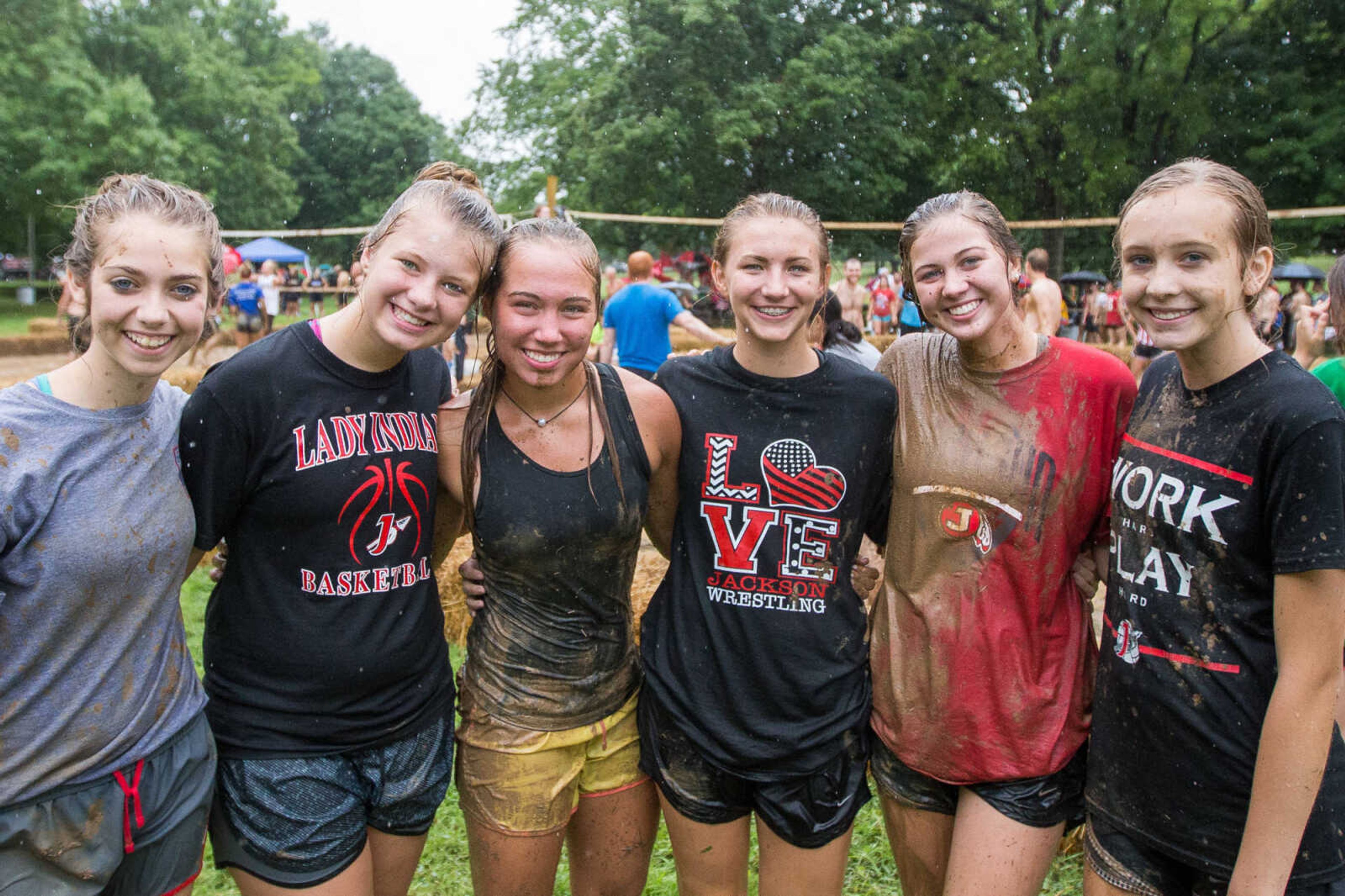 GLENN LANDBERG ~ glandberg@semissourian.com

Jada Martin, Hillary Eckley, Autumn Gragg, Emma Johnson, Piper Guilliams and Ella Outman pose for a photo during the Fourth of July celebration Monday, July 4, 2016 at Jackson City Park.