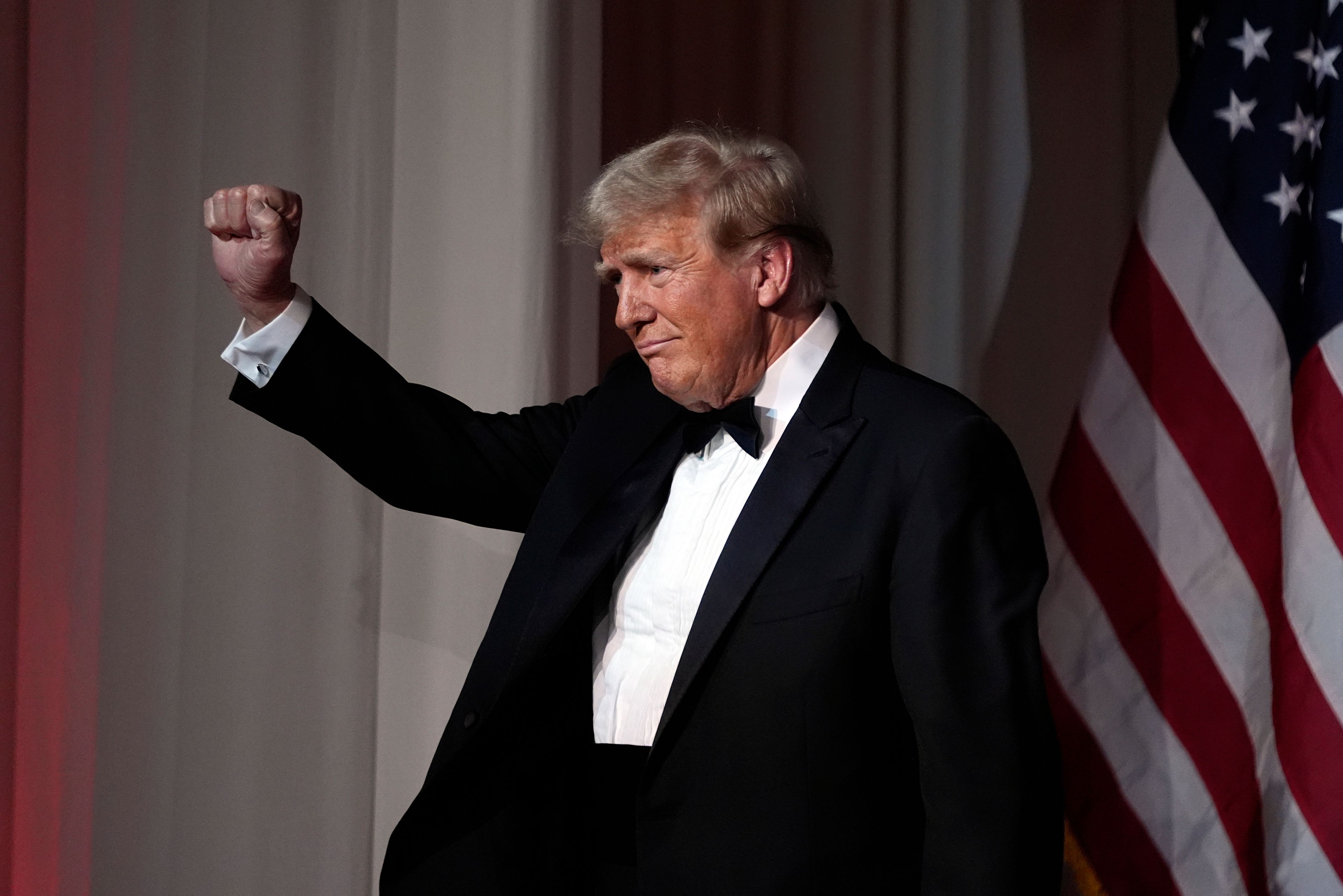 President-elect Donald Trump gestures after speaking during an America First Policy Institute gala at his Mar-a-Lago estate, Thursday, Nov. 14, 2024, in Palm Beach, Fla. (AP Photo/Alex Brandon)