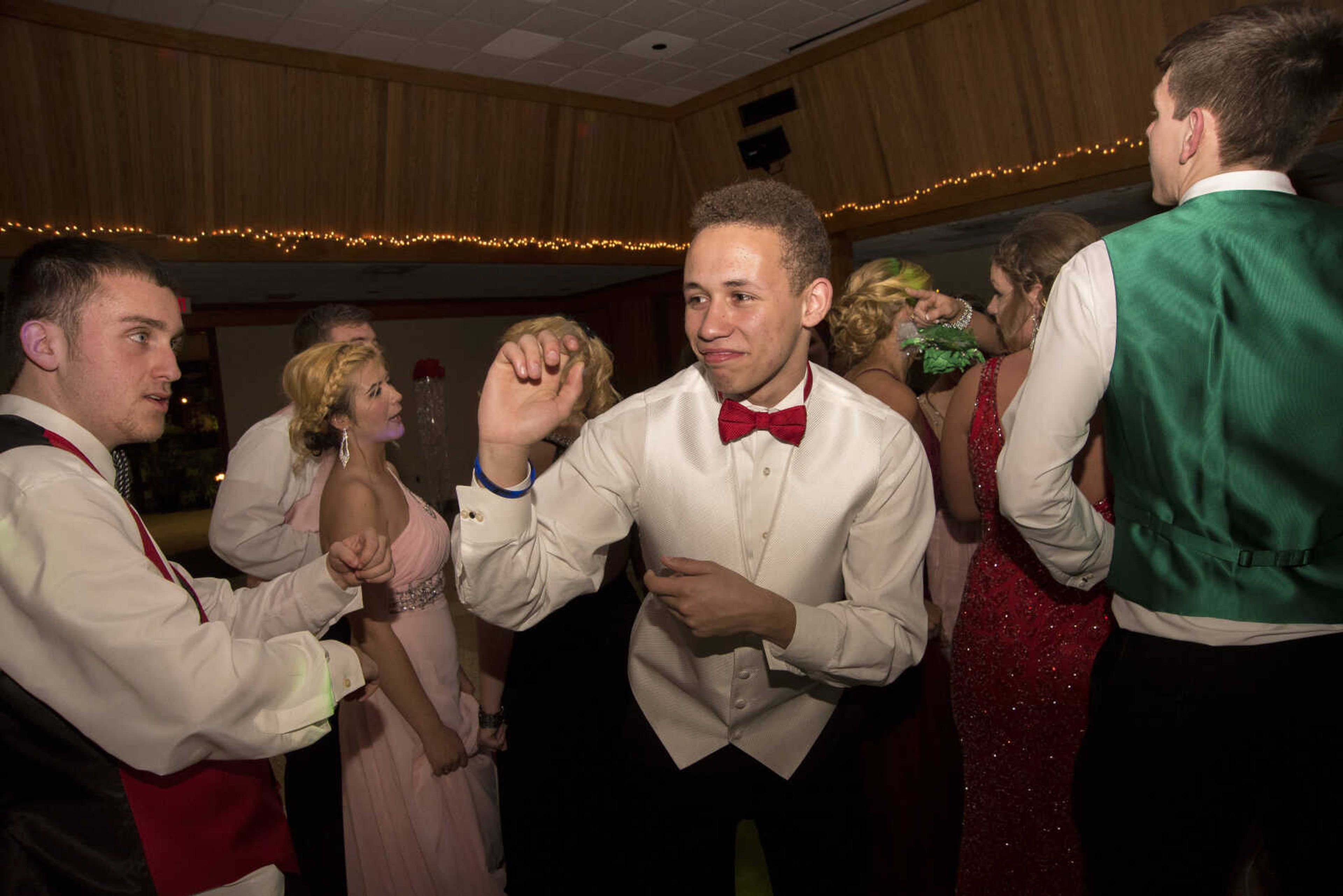 Damion Applewhite dances during the Chaffee prom Saturday, April 1, 2017 at the University Center on the campus of Southeast Missouri State University in Cape Girardeau.