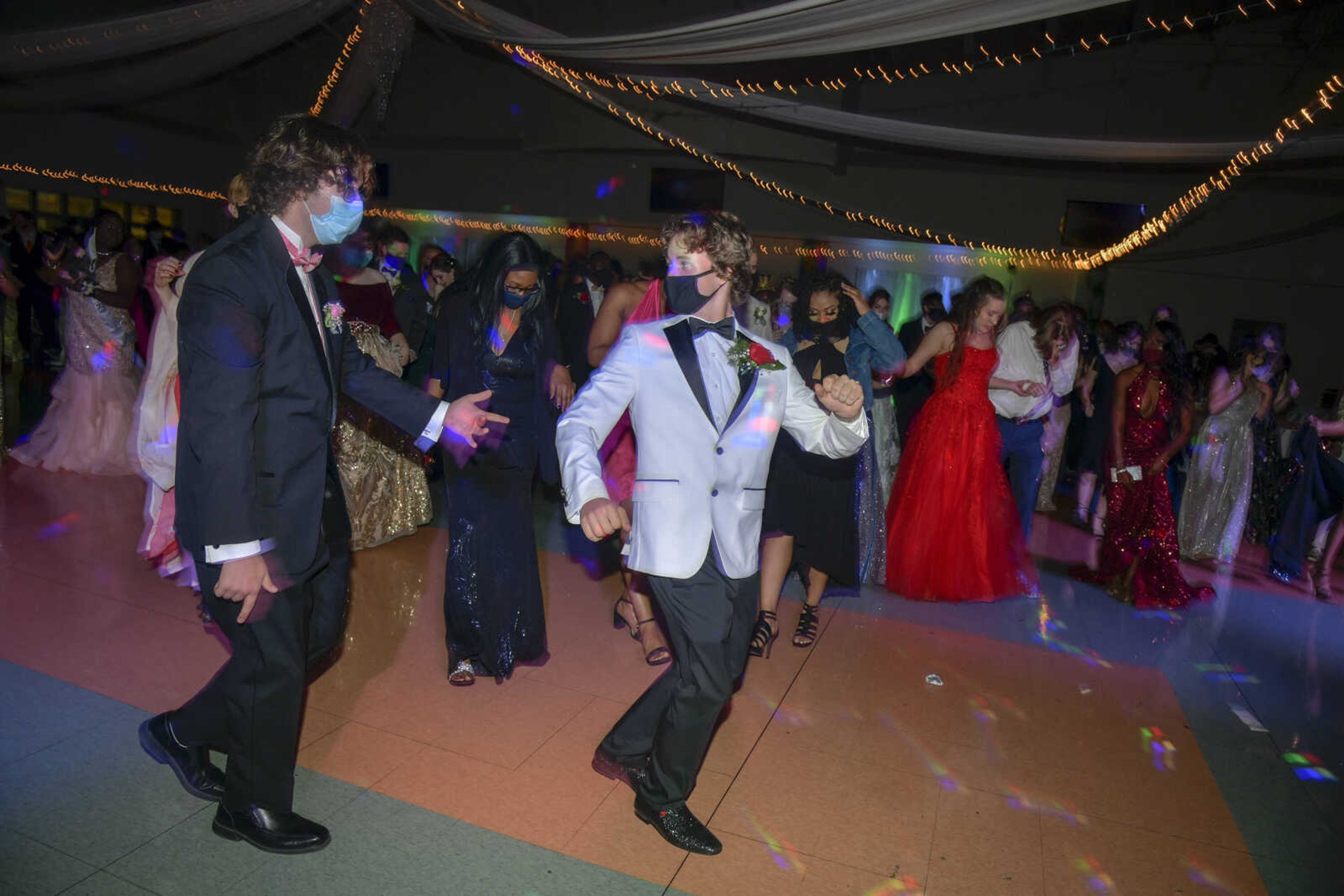 Students dance during the prom at Cape Central High School in Cape Girardeau on Saturday, May 8, 2021.