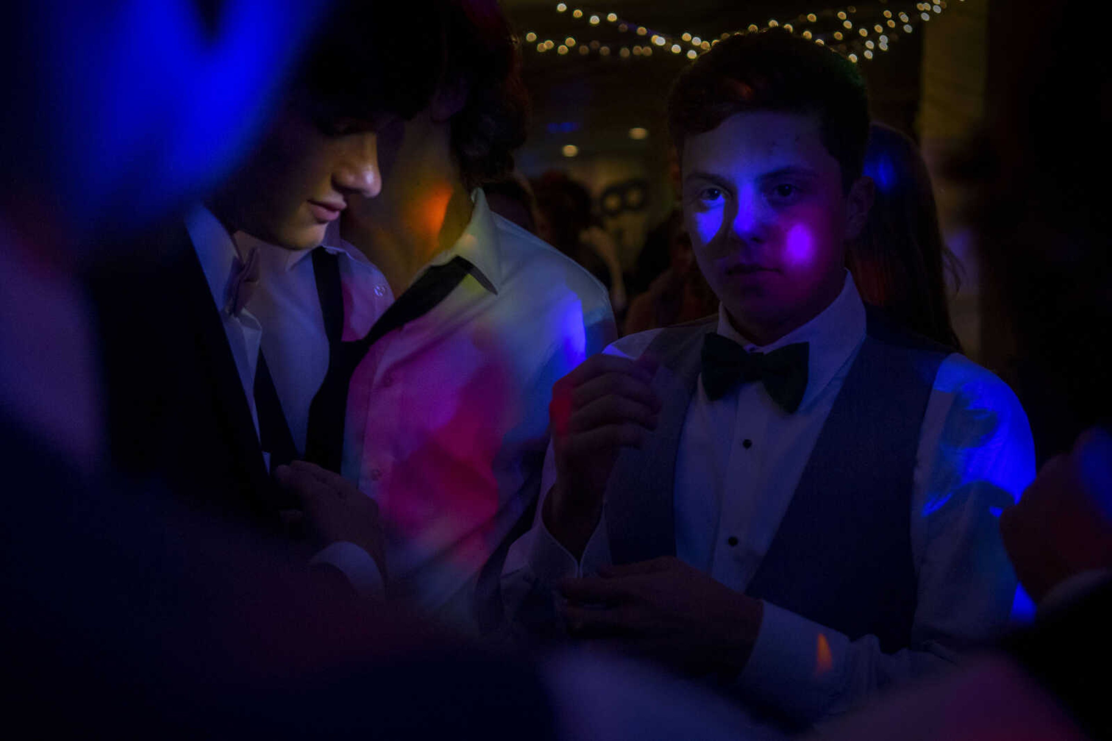 Students dance during the Saxony Lutheran prom Saturday, April 26, 2021, at  the Elks Lodge in Cape Girardeau.