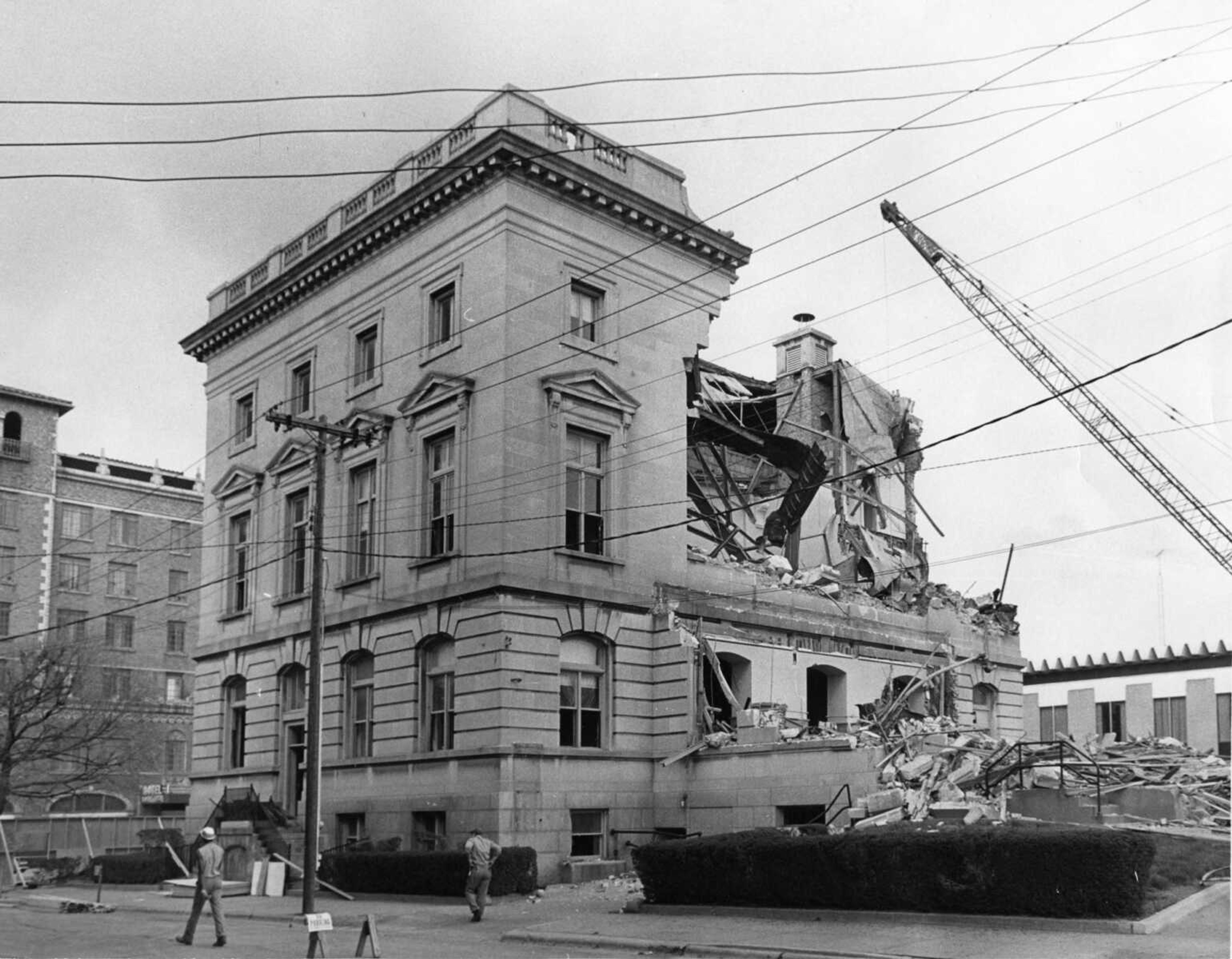 Demolition of old Federal Building/post office, March 31, 1967.