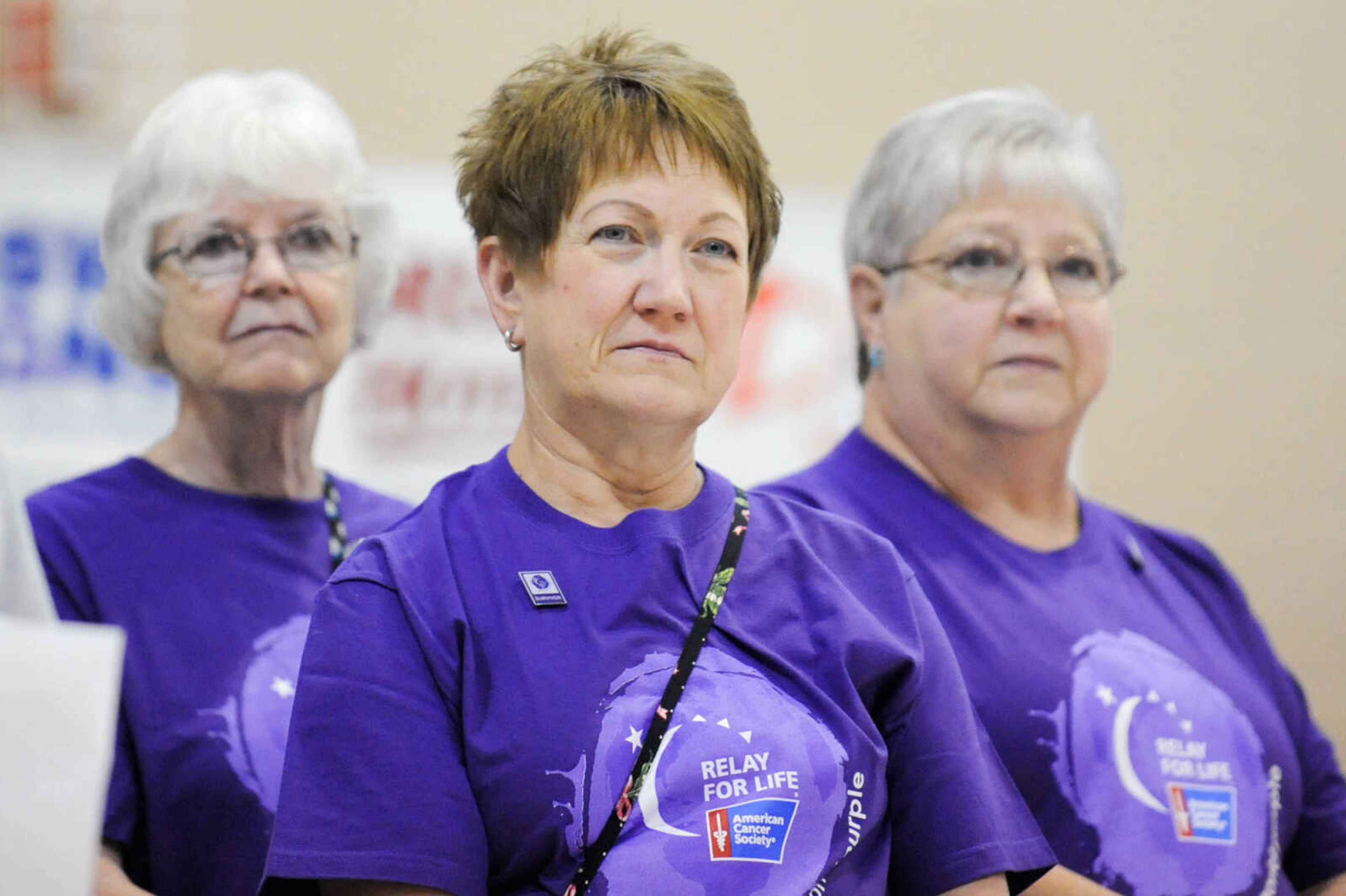 GLENN LANDBERG ~ glandberg@semissourian.com


Cancer survivors take the first lap around the track during the survivor's lap at the Relay for Life of Cape Girardeau County fundraiser in the Osage Centre, Saturday, May 7, 2016.