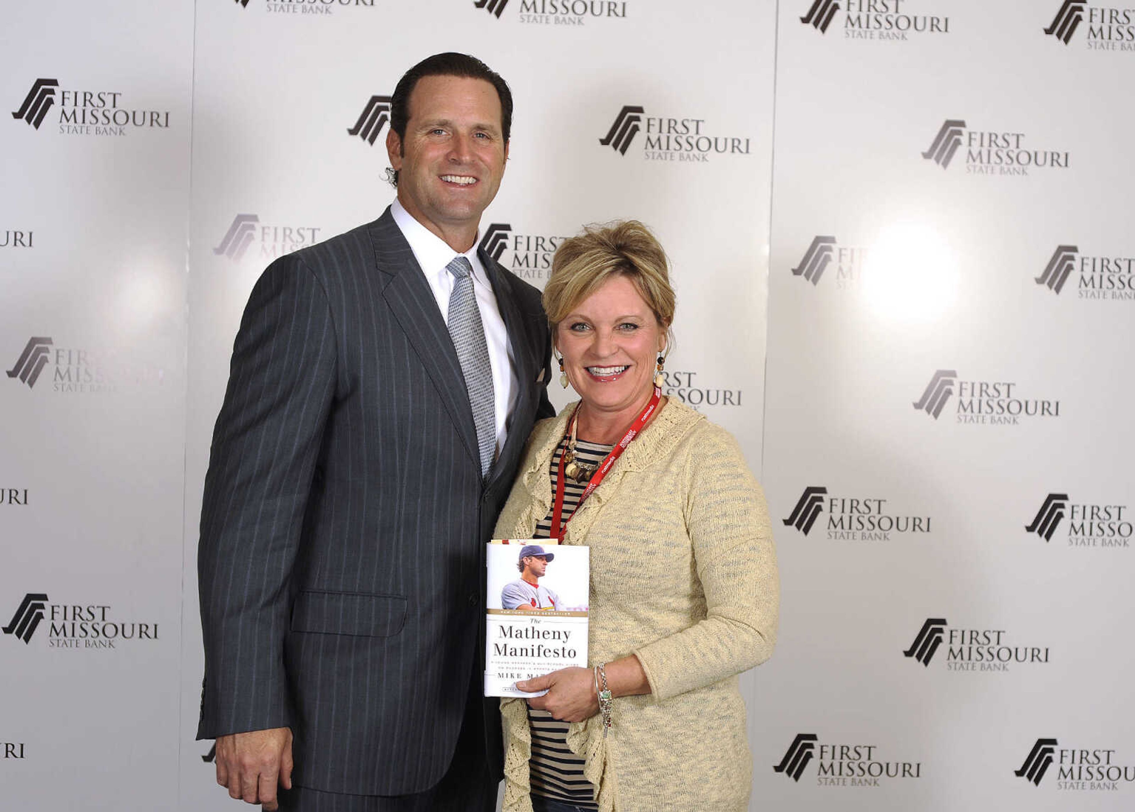 LAURA SIMON ~ lsimon@semissourian.com

Mike Matheny, manager of the St. Louis Cardinals, poses with fans during a VIP reception, Wednesday, Dec. 2, 2015, at Southeast Missouri State University's River Campus. "The State of Cardinals Nation" was presented by First Missouri State Bank.