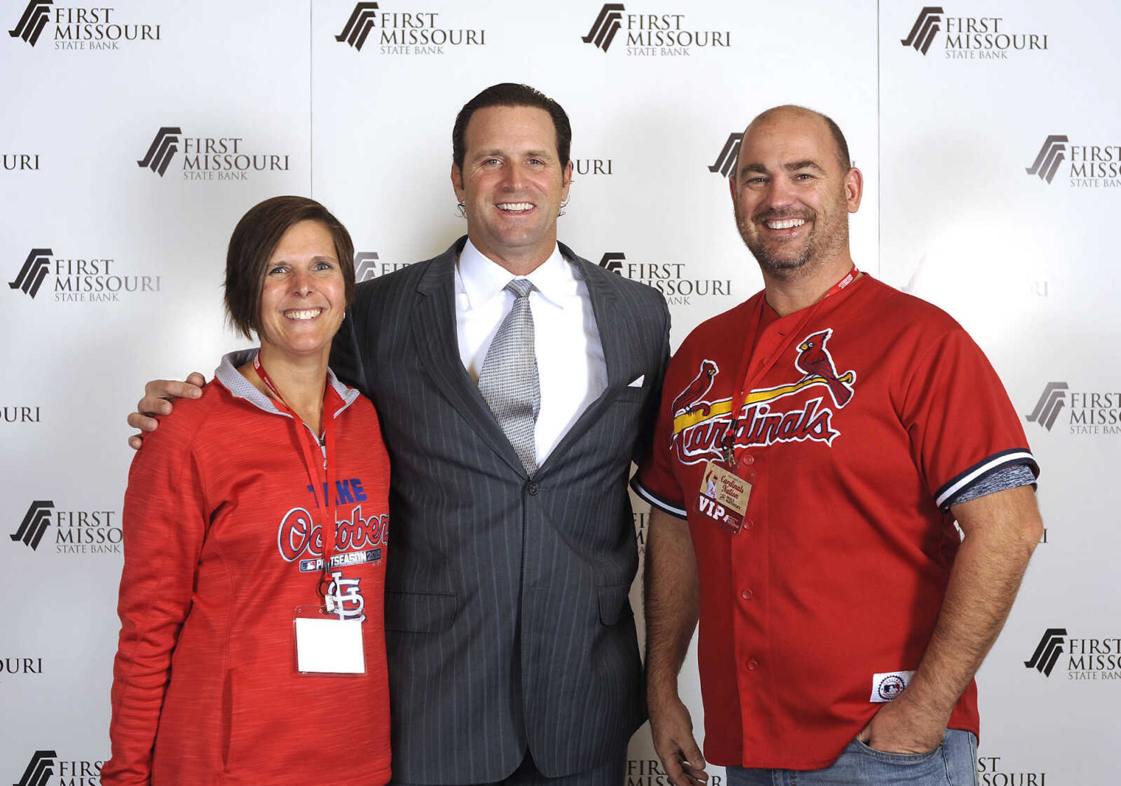 LAURA SIMON ~ lsimon@semissourian.com

Mike Matheny, manager of the St. Louis Cardinals, poses with fans during a VIP reception, Wednesday, Dec. 2, 2015, at Southeast Missouri State University's River Campus. "The State of Cardinals Nation" was presented by First Missouri State Bank.