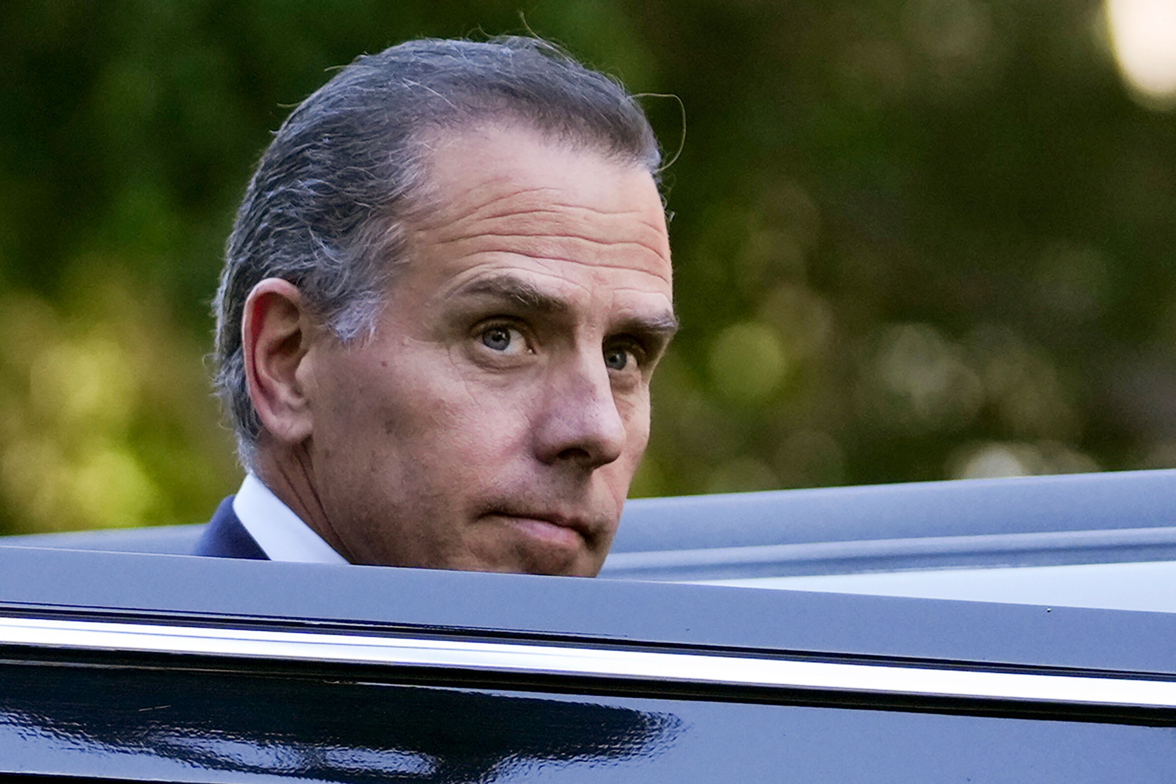 Hunter Biden steps into a vehicle as he leaves federal court, Thursday, Sept. 5, 2024, in Los Angeles, after pleading guilty to federal tax charges. (AP Photo/Eric Thayer)