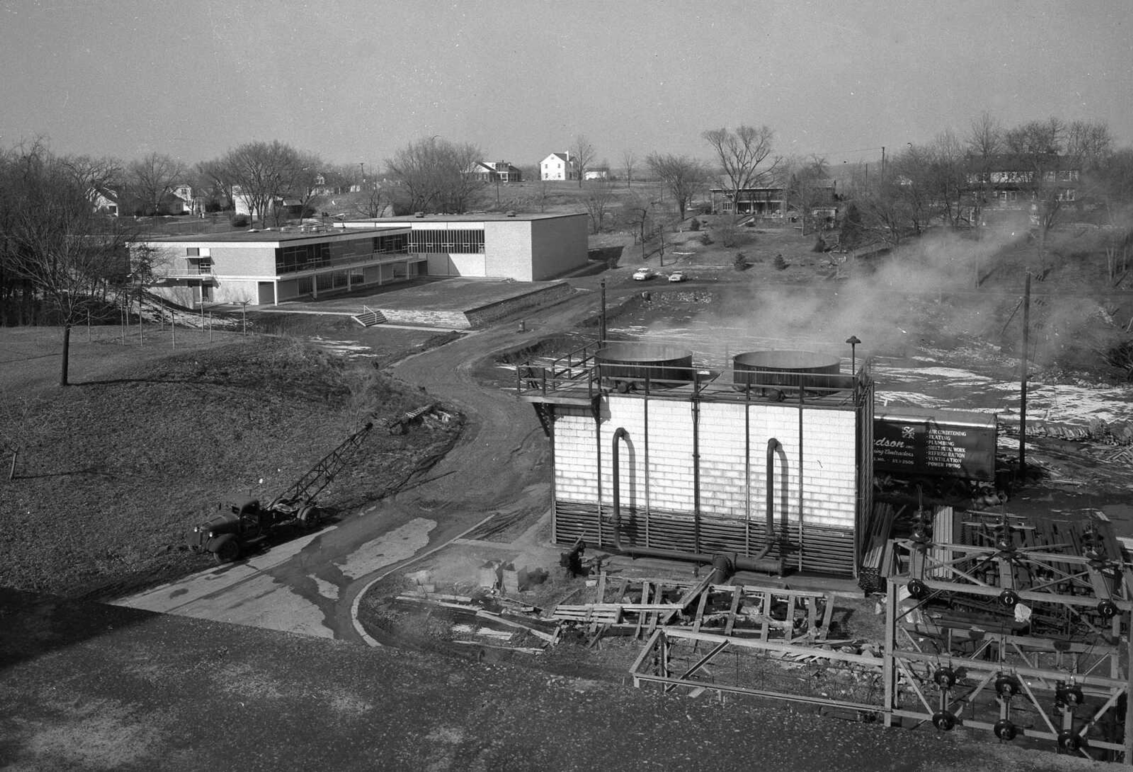 This looks like the university campus with Parker Hall on the left.