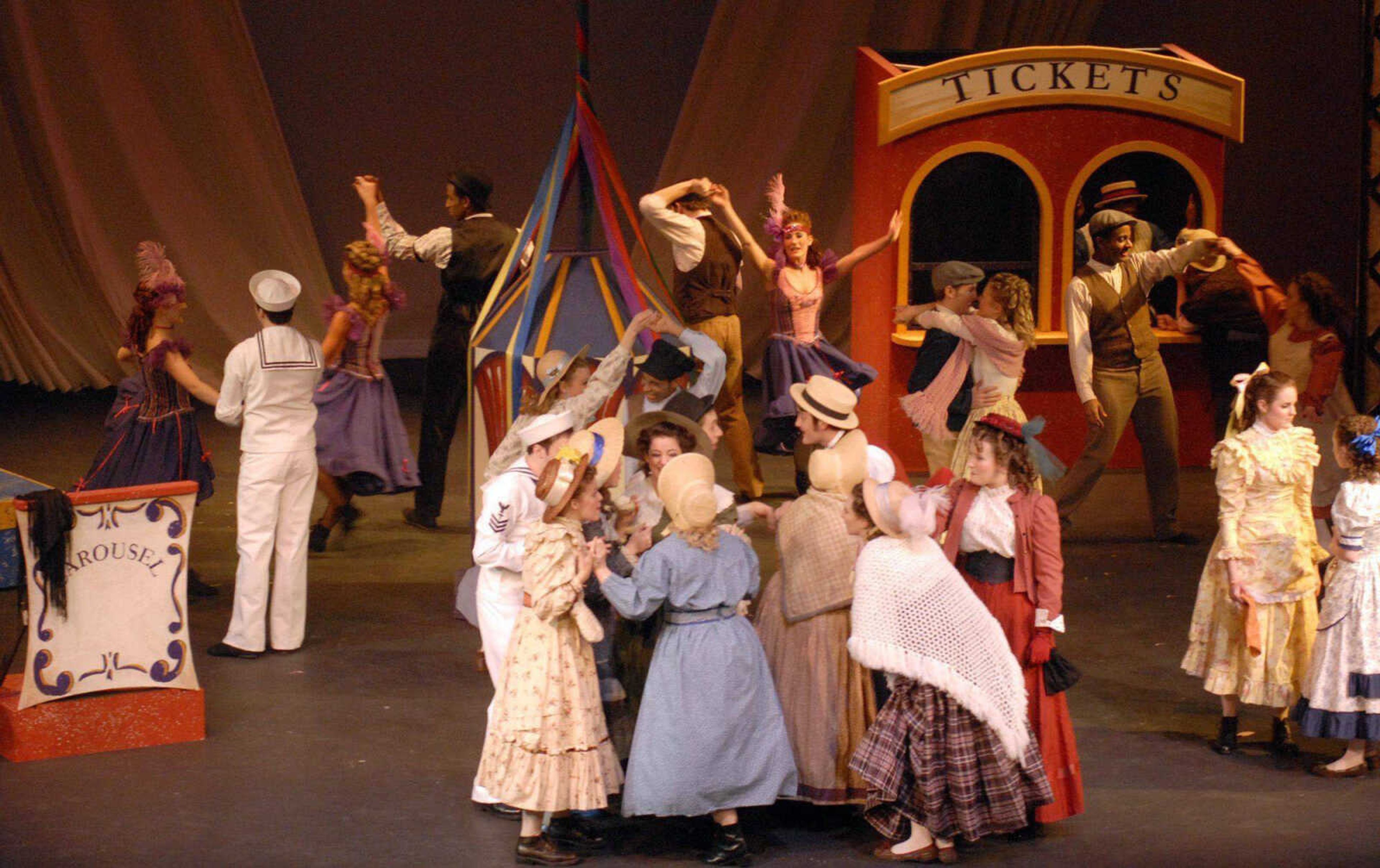 Rodgers and Hammerstein's "Carousel," a production of Southeast Missouri State University's Department of Theatre and Dance, opened Feb. 24, 2010 at the Bedell Peformance Hall on the River Campus. The performance features guest director Dennis Courtney from New York City. (Laura Simon)