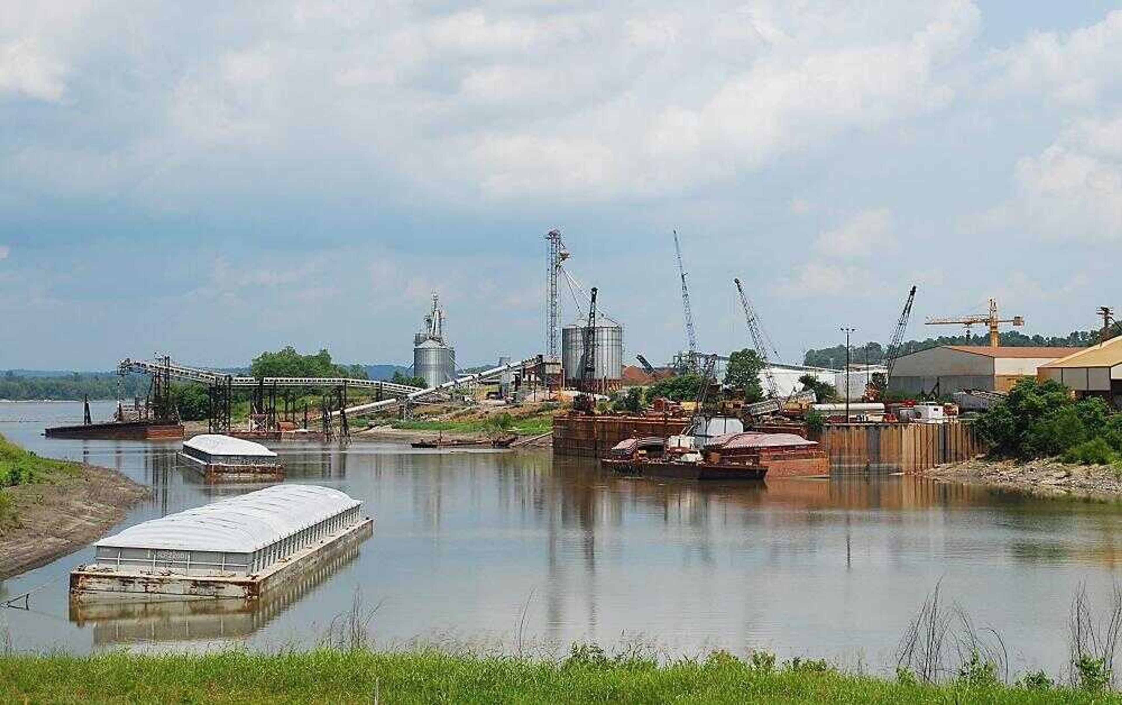 A view from the north side of the Southeast Missouri Regional Port Authority. Port authority board member Irvin Garms has compiled a history of the authority. (Aaron Eisenhauer)