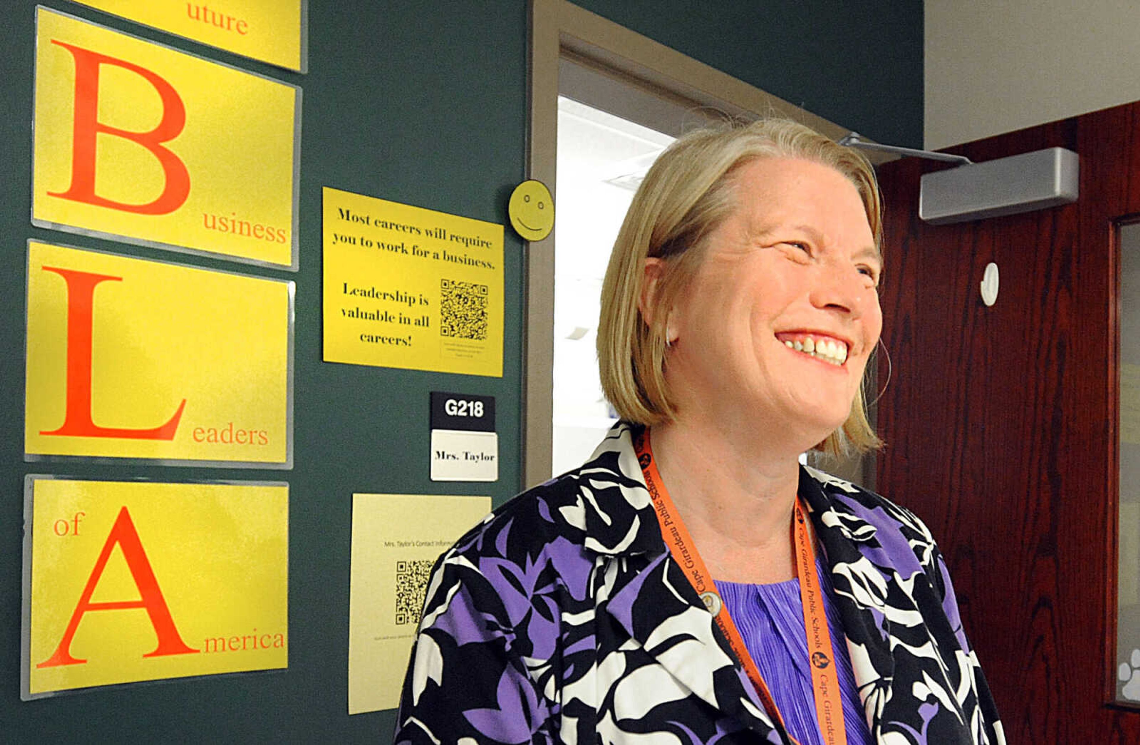 Theresa Taylor, adviser to the Future Business Leaders of America at Cape Central High School in Cape Girardeau. (Laura Simon)