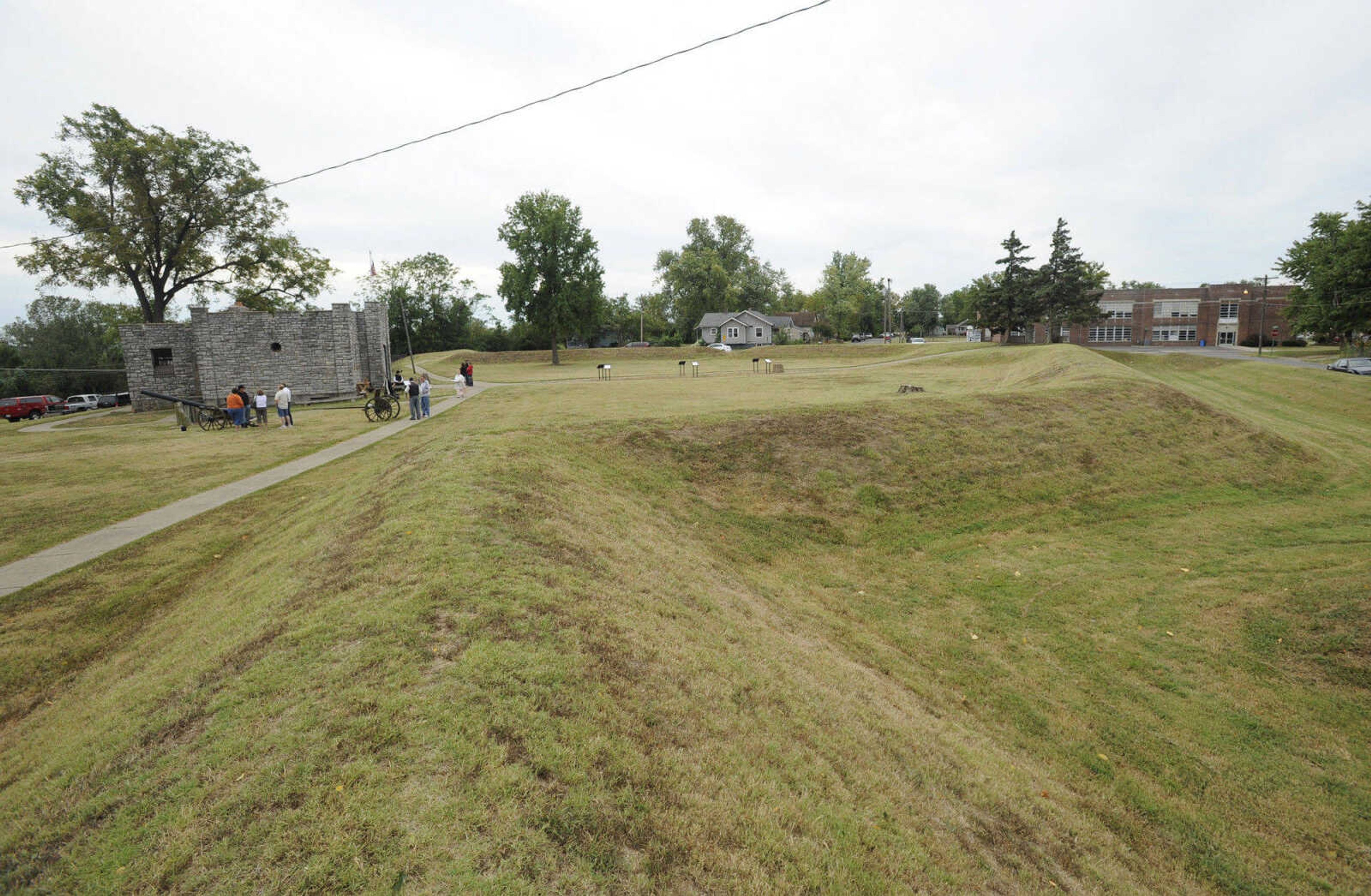 FRED LYNCH ~ flynch@semissourian.com
Earthwork walls are seen Monday, Sept. 5, 2011 at Fort D in Cape Girardeau.