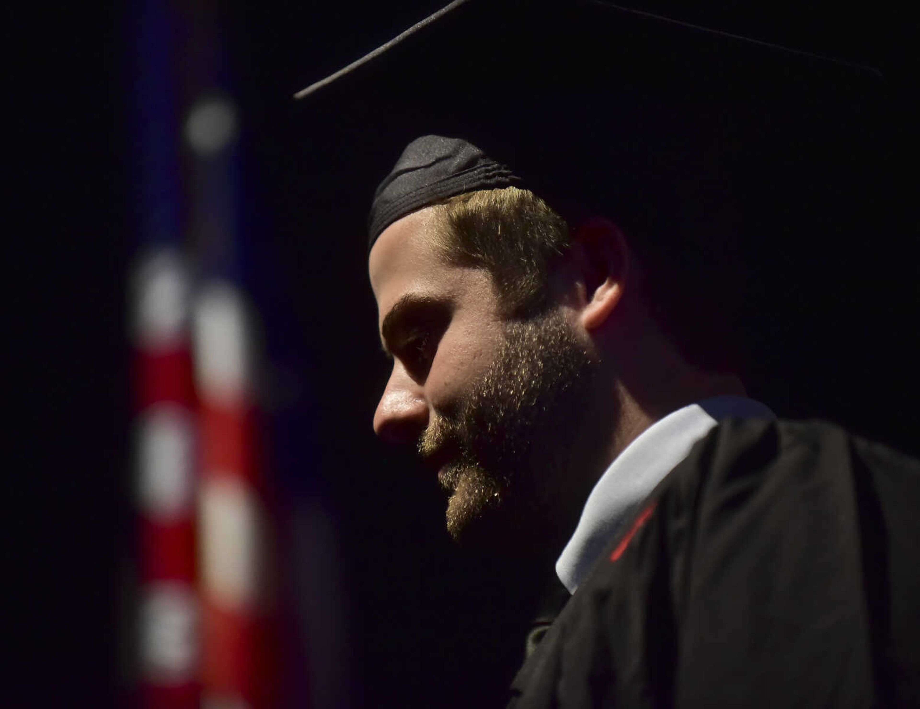 ANDREW J. WHITAKER ~ awhitaker@semissourian.com
Students walk on stage during Southeast Missouri State University graduation Saturday, Dec. 17, 2016 at the Show Me Center in Cape Girardeau.