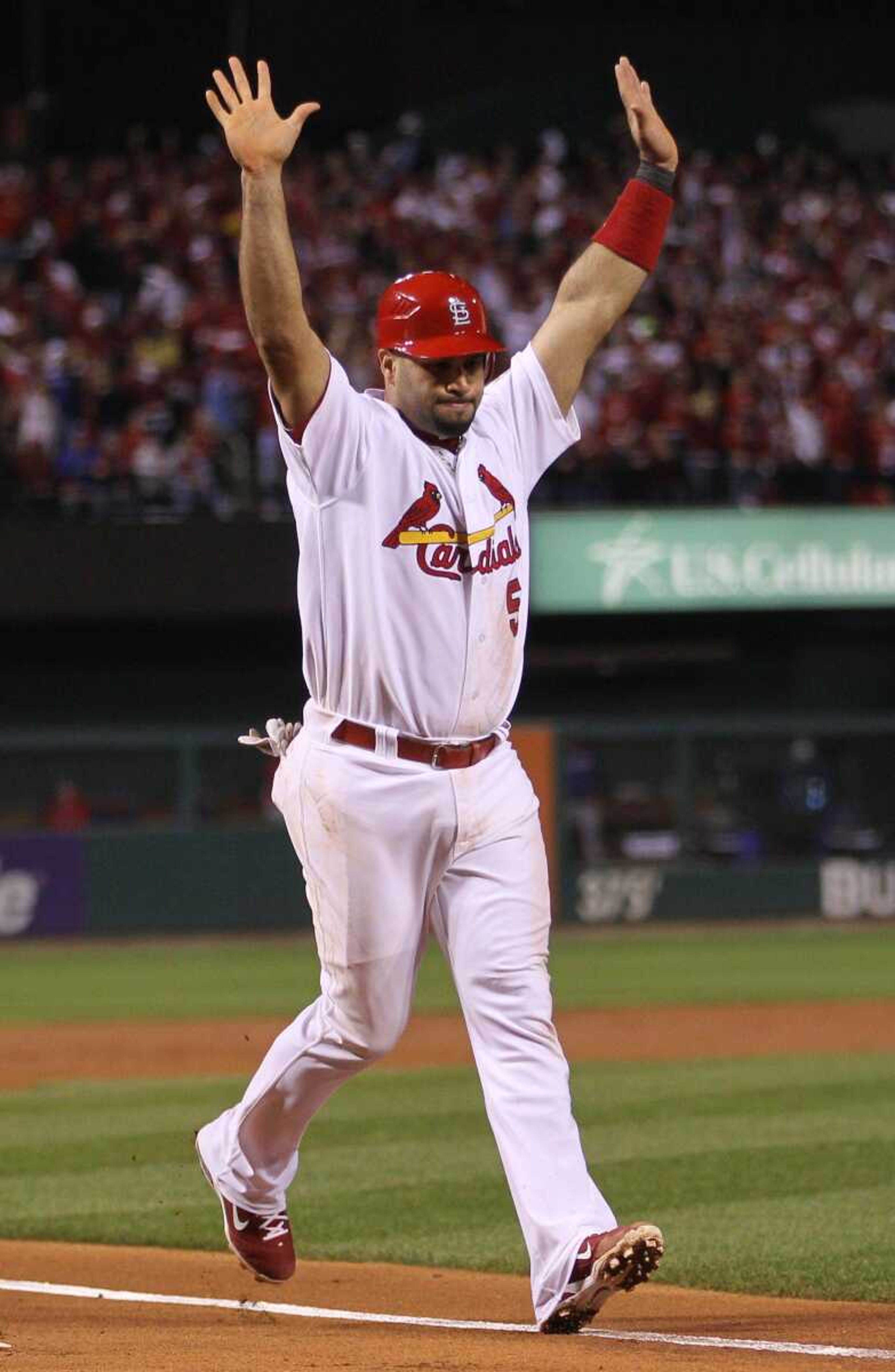 First baseman Albert Pujols has won two World Series titles during his career with the Cardinals. (AP file)