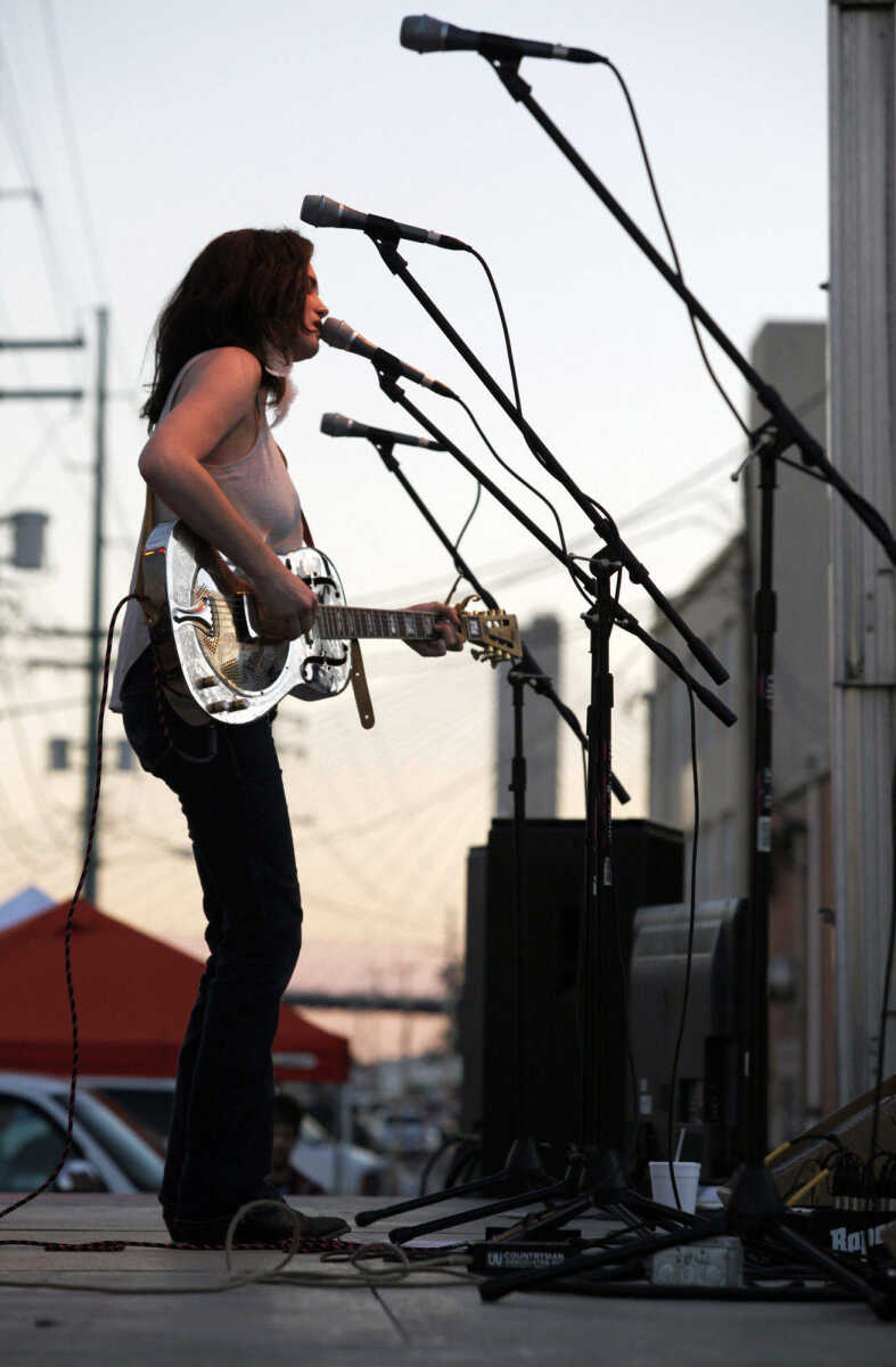 CHRIS MACKLER ~ photos@semissourian.com

Grace Askew, of Memphis, performs on the main stage at the 14th annual River City Music Festival held in downtown Cape Girardeau on Friday, Oct. 1, 2010.