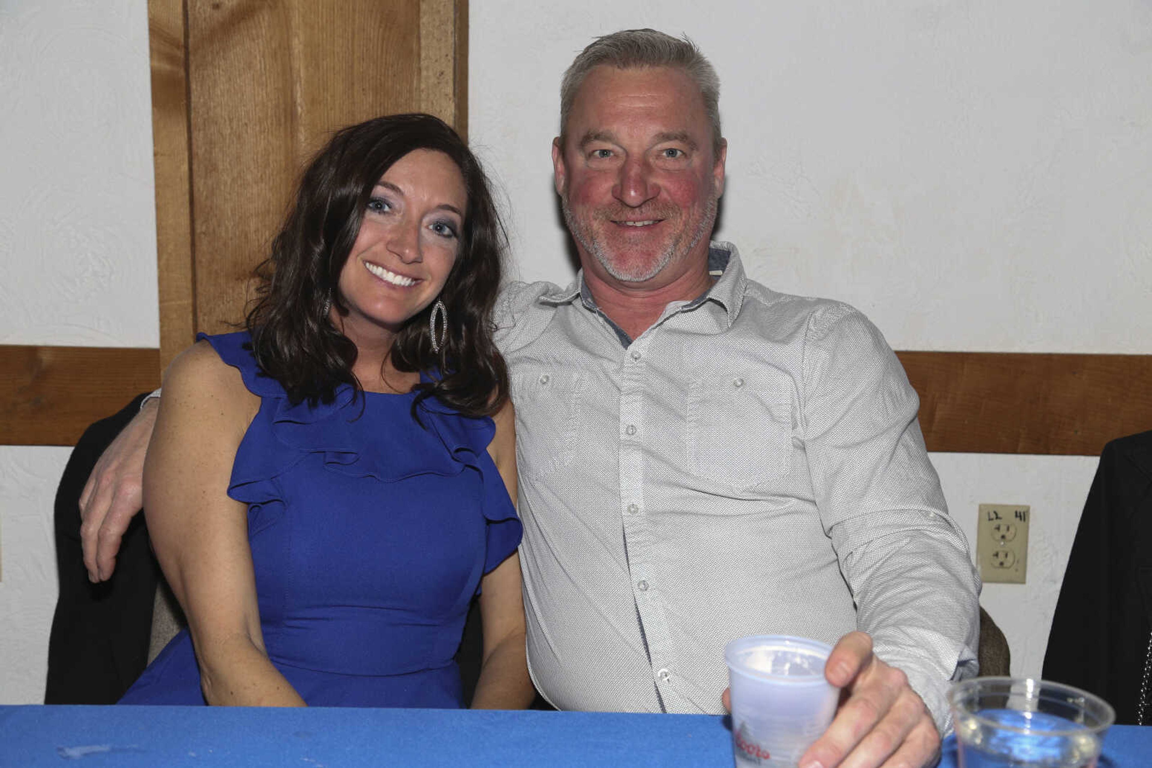 Jodie Brunle, left, and Dave Bohenpohl pose for a photo Saturday, Feb. 3, 2018, during the Fire and Ice Gala at Bavarian Halle in Jackson.