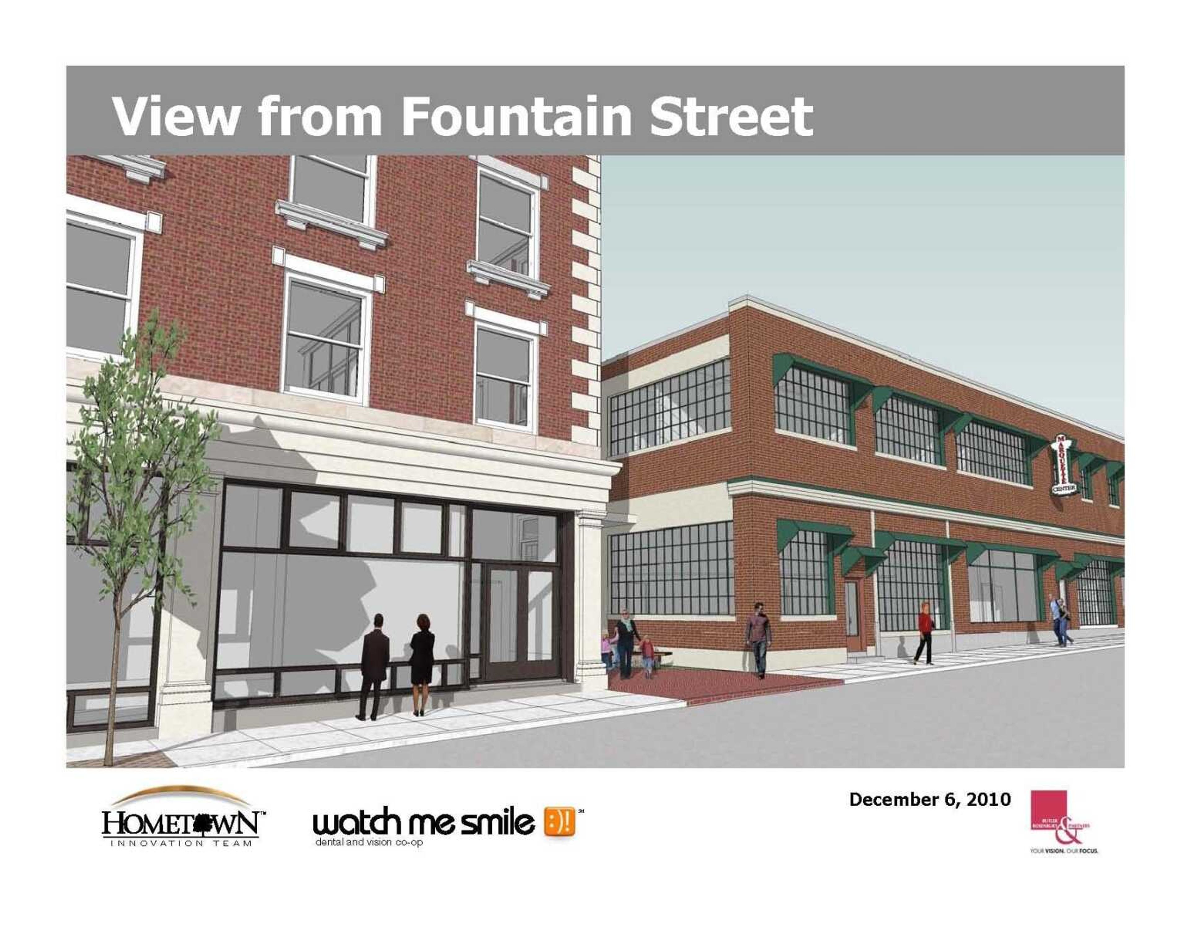 This rendering of the planned Watch Me Smile facility shows the view from Fountain Street. (submitted image)