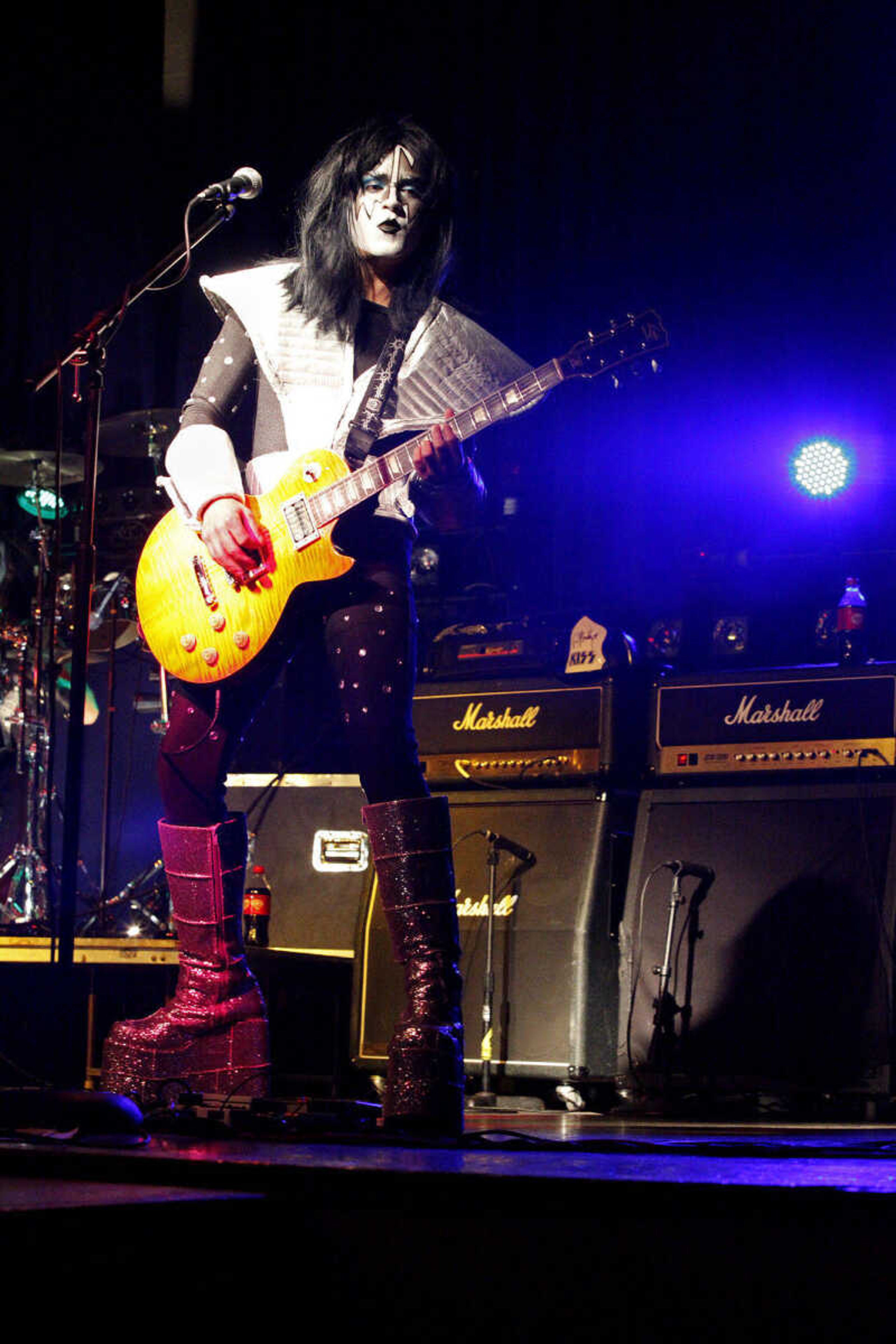 CHRIS MACKLER ~ photos@semissourian.com

KISSiT performs during the Kiss, AC/DC and Rod Stewart Tribute Concert held at the Arena Building on Saturday, Nov. 6, 2010, in Cape Girardeau.