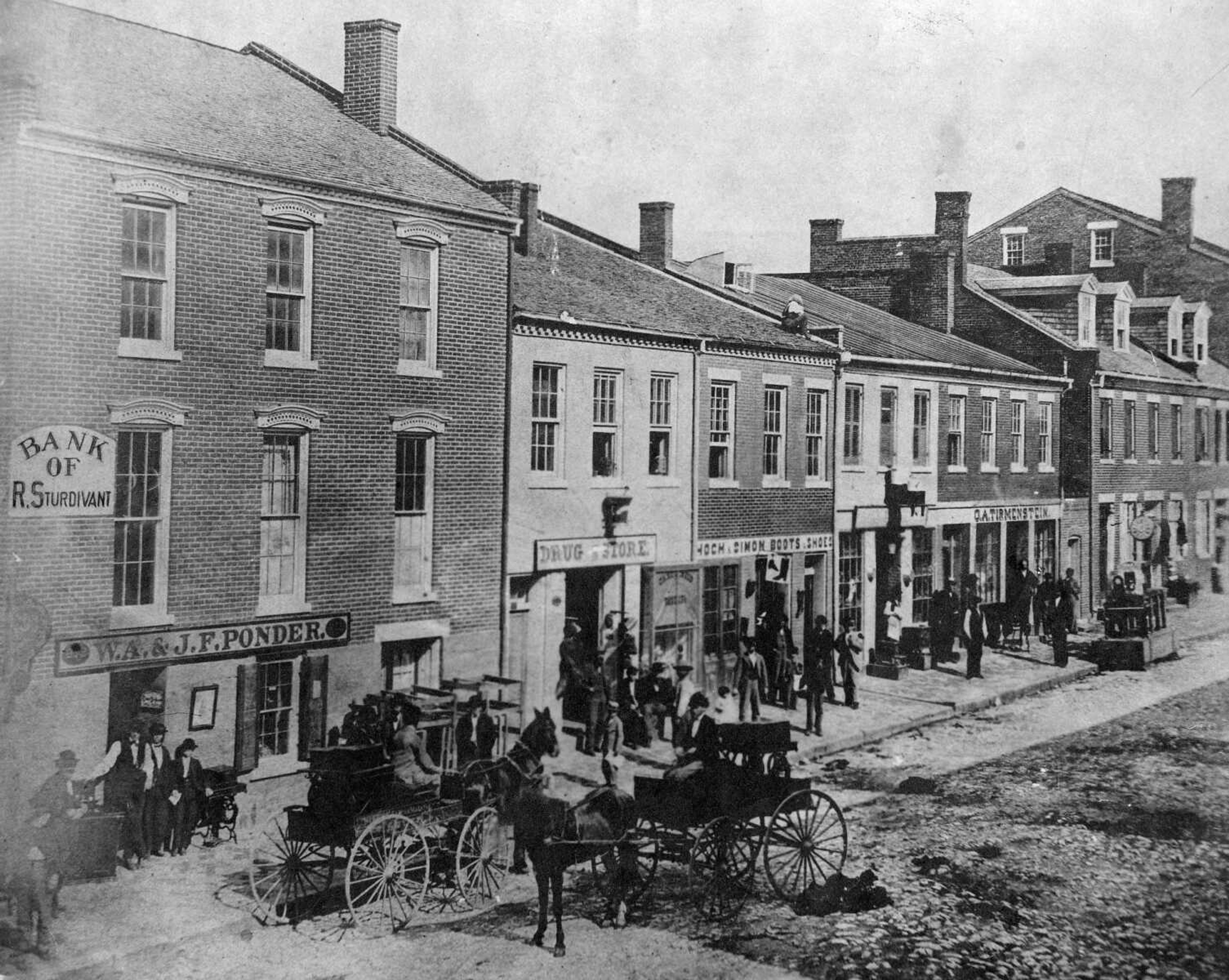 West side of Main between Themis and Broadway. Undated photo