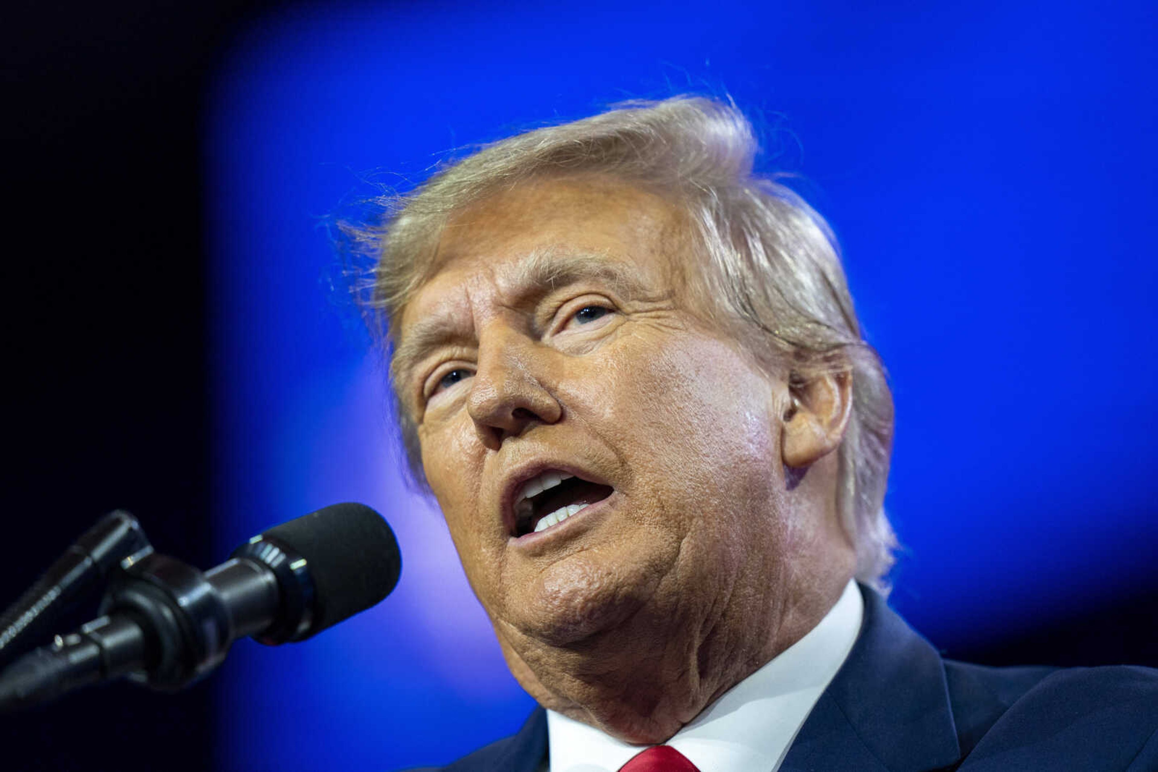 Former President Donald Trump speaks at the Conservative Political Action Conference on March 4 at National Harbor in Oxon Hill, Maryland.