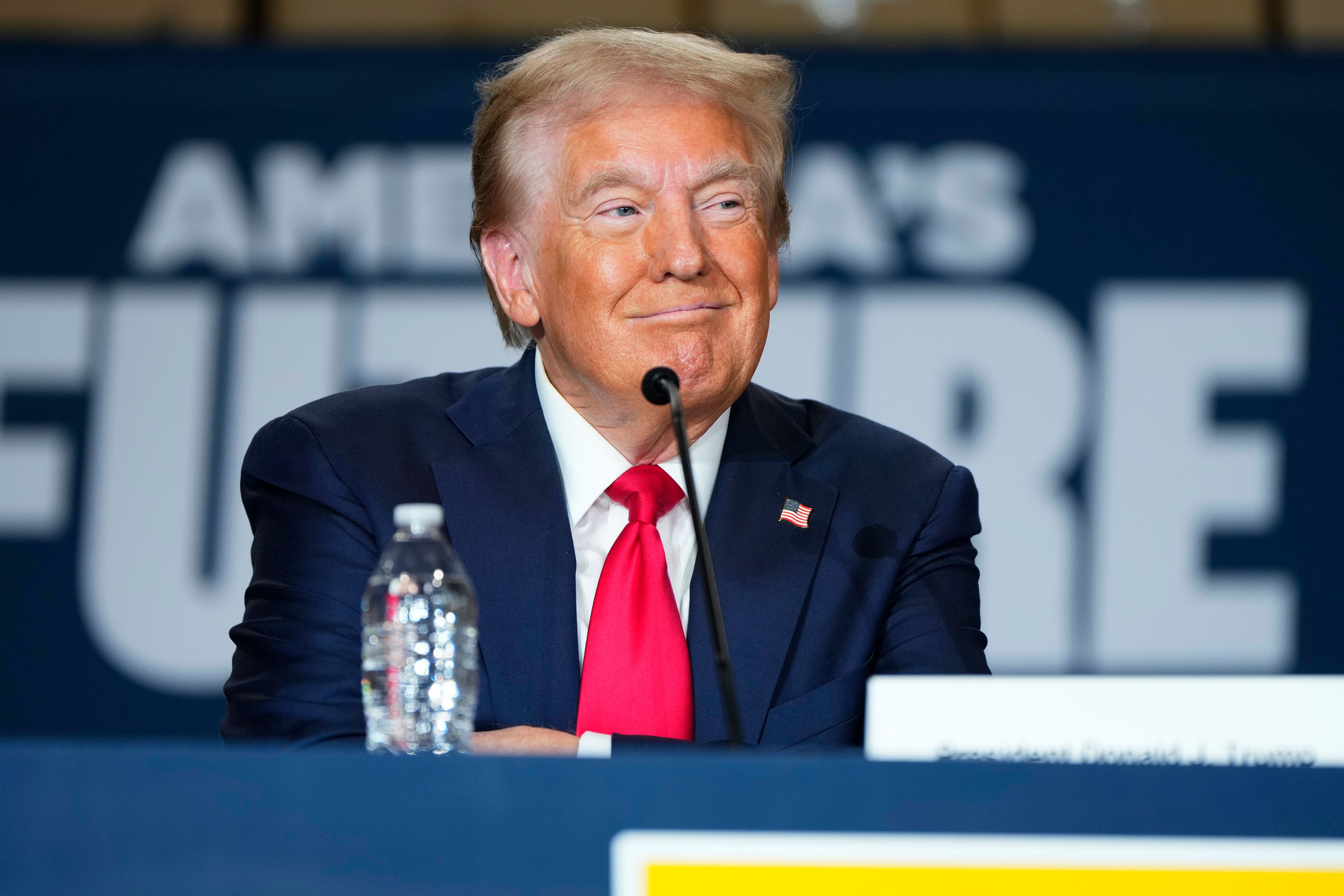 Republican presidential nominee former President Donald Trump attends a campaign event Saturday, Oct. 12, 2024, in North Las Vegas, Nev. (AP Photo/Lucas Peltier)