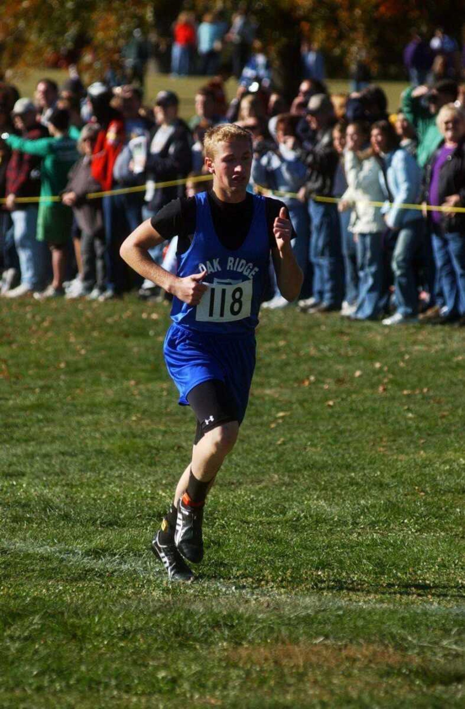 Oak Ridge's Garrett Light competed during the Class 1 boys state cross country meet Saturday in Jefferson City, Mo.