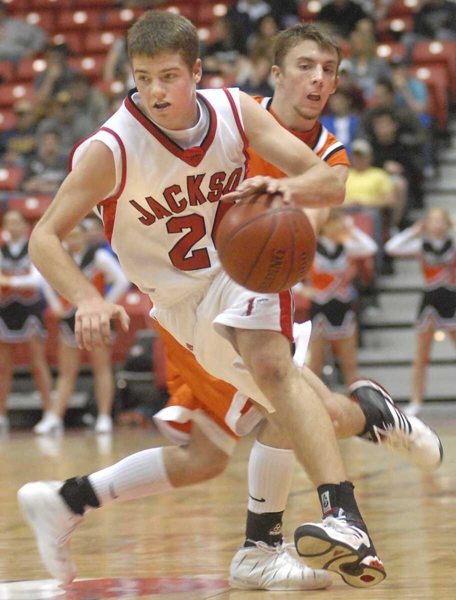 Jackson senior guard Matt Lang will be looked upon to lead a strong defensive effort. (AARON EISENHAUER ~ photos@semissourian.com)