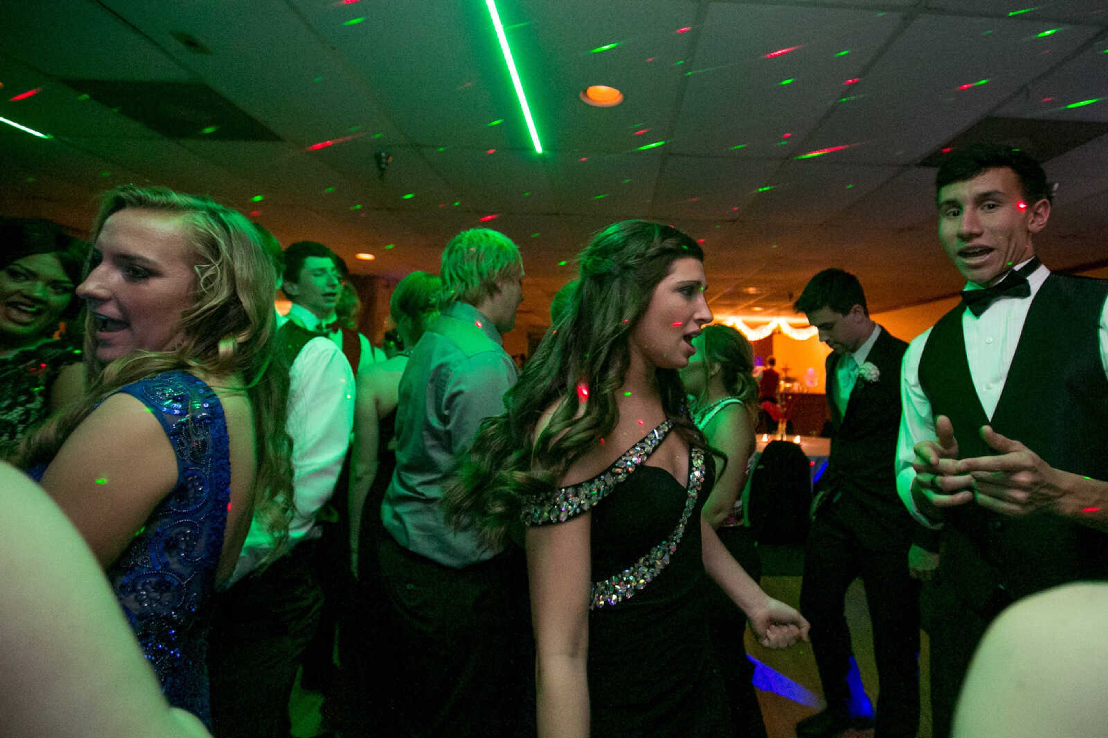 GLENN LANDBERG ~ glandberg@semissourian.com

Students take to the dance floor during the Saxony Lutheran High School's "Classique Magnifique" prom, Saturday, April 23, 2016, at the Cape Girardeau Elks Lodge.