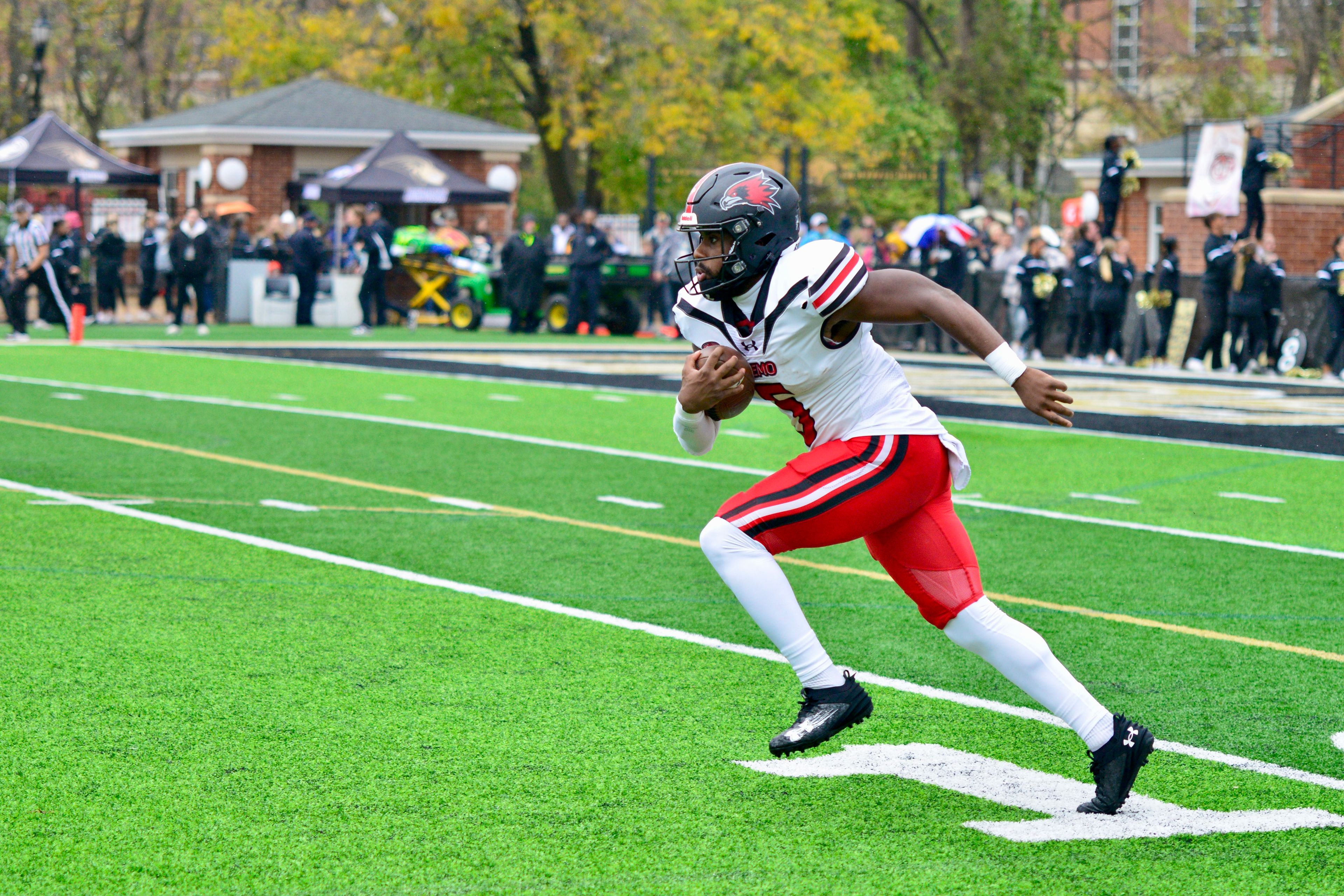 SEMO running back Darrell Smith returns the kickoff against Lindenwood on Saturday, Nov. 9, in St. Charles. 