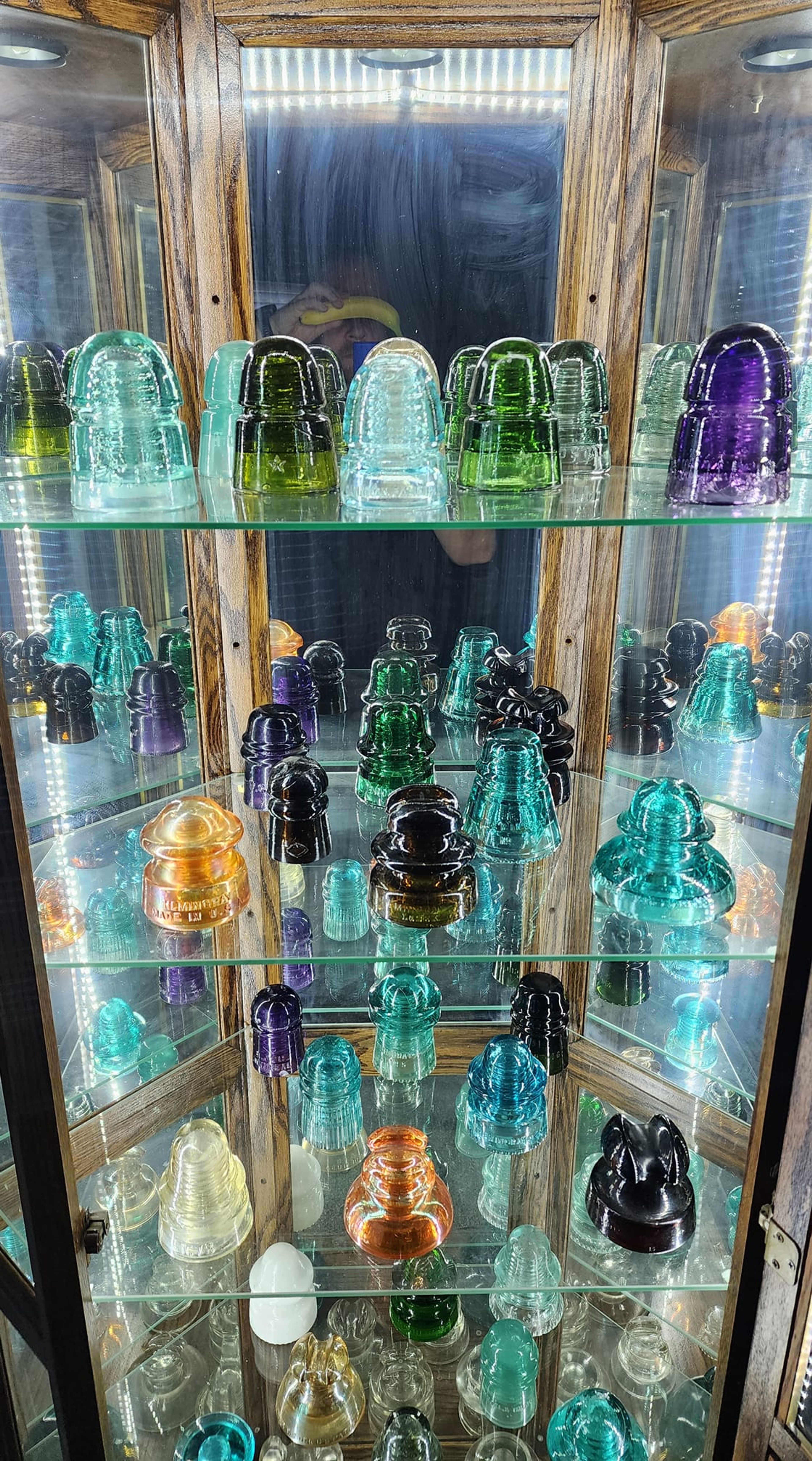 Craig Nicholson has been collecting glass telegraph insulators since his grandfather first introduced them to him on a hunting trip.